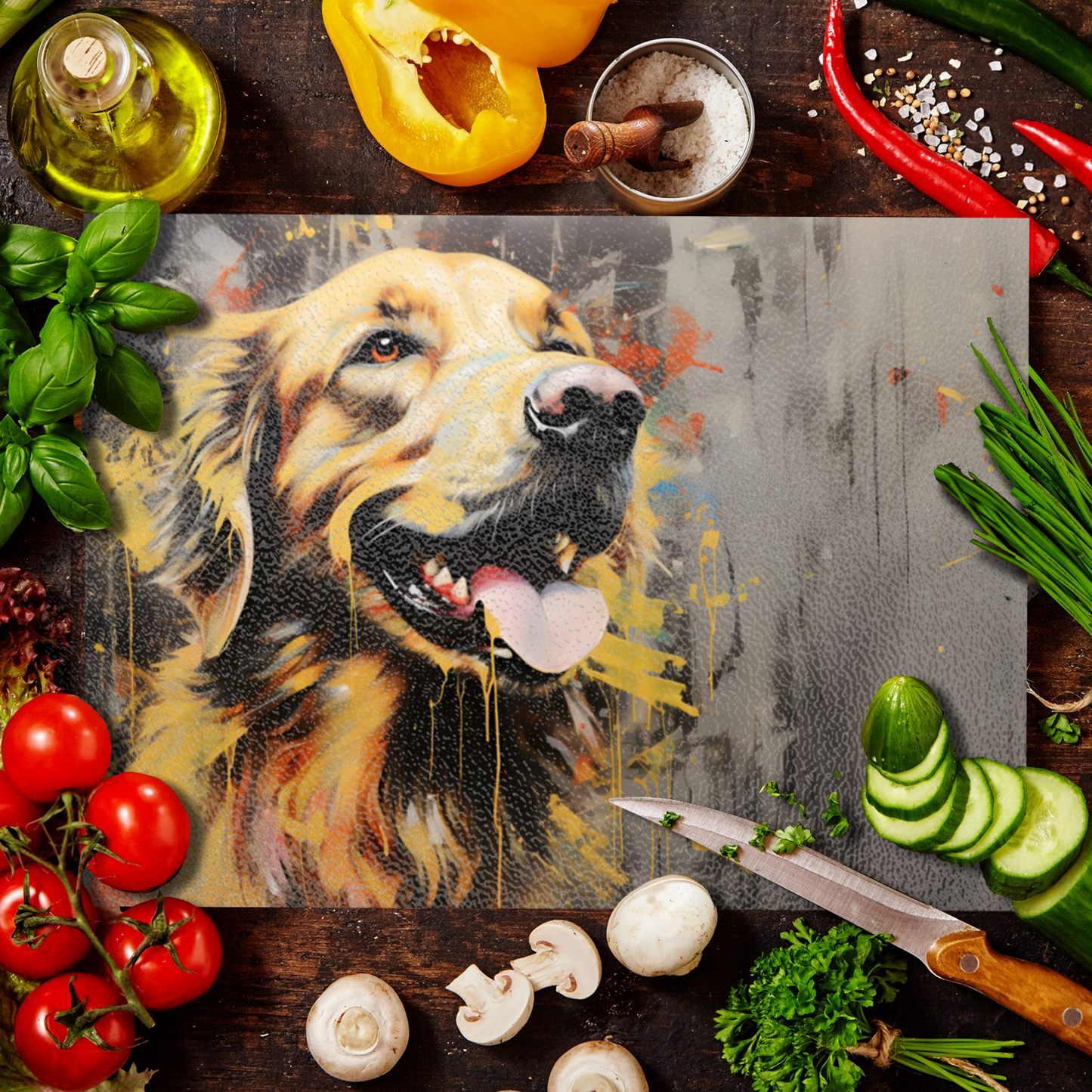 Retriever Radiance Textured Glass Chopping Boards