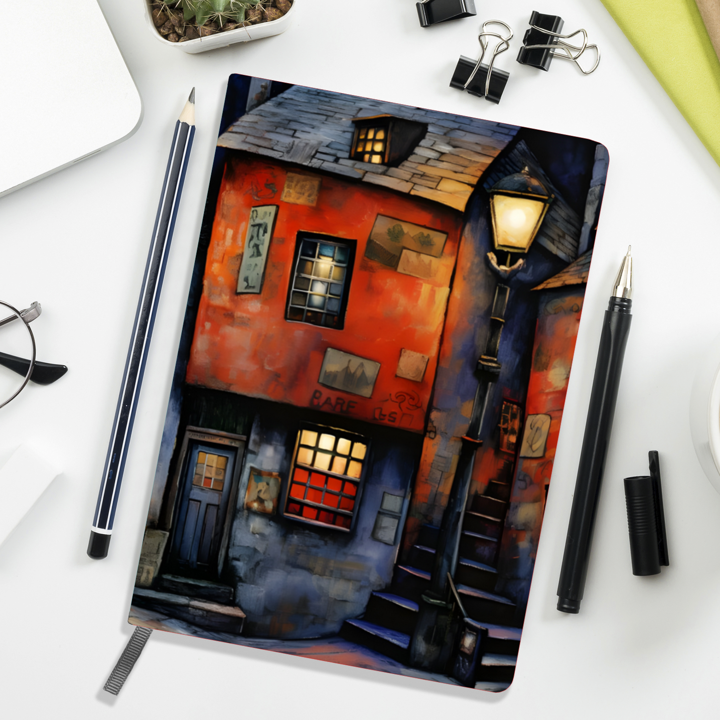 Moonlit Murmurs Allover Printed Lined Journal