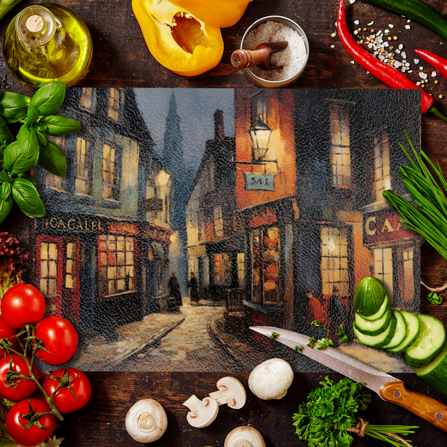 Twilight Alcove Textured Glass Chopping Boards