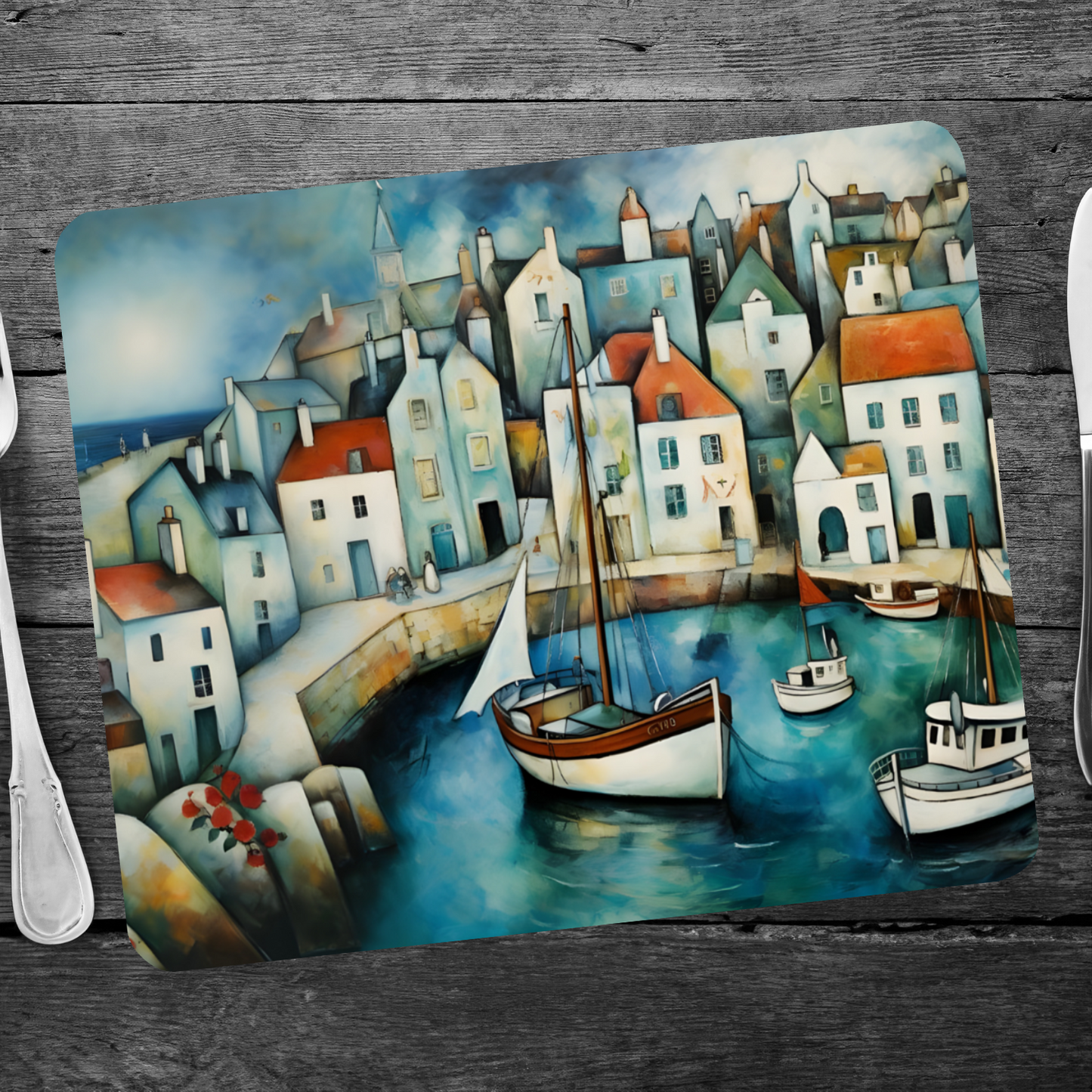 Harbour Hues Wooden Placemat