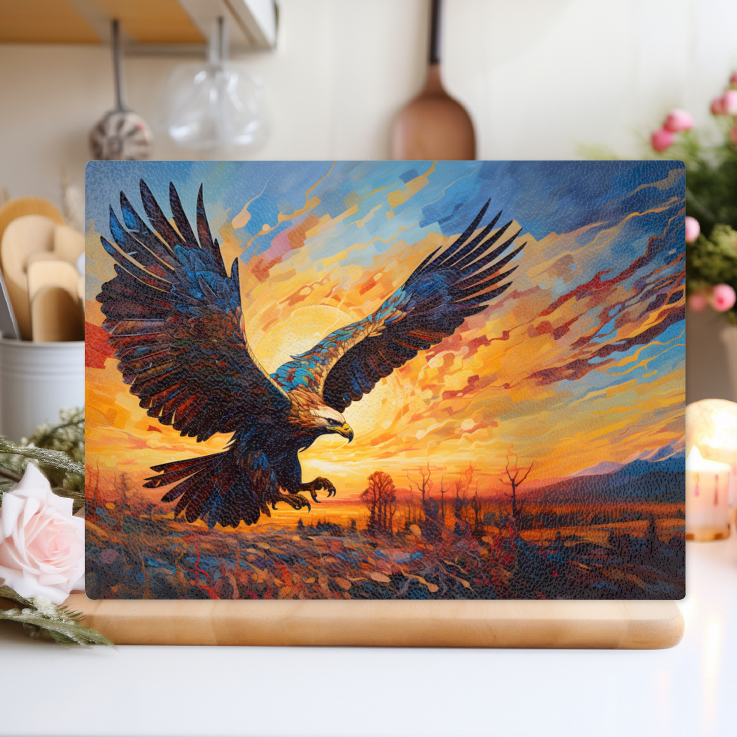 Golden Eagle Textured Glass Chopping Boards