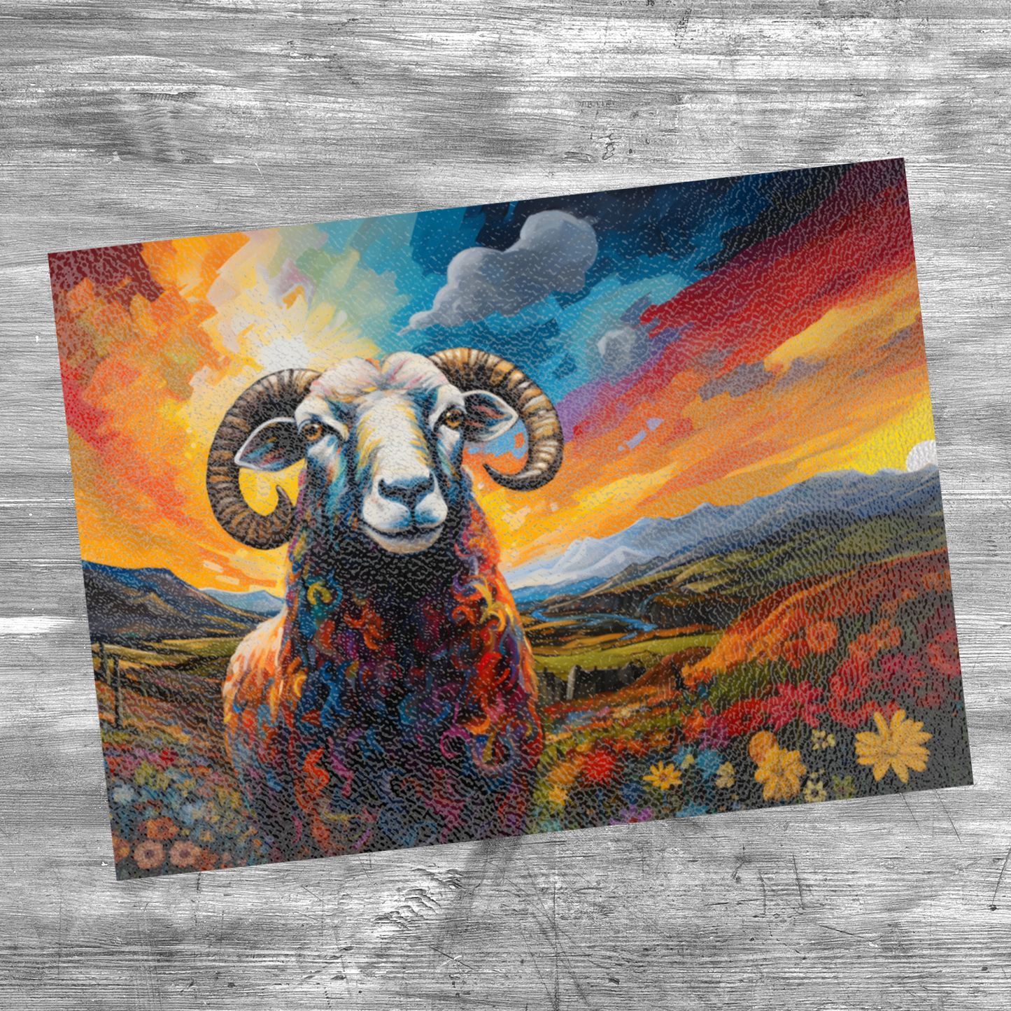 Black Faced Sheep Textured Glass Chopping Boards