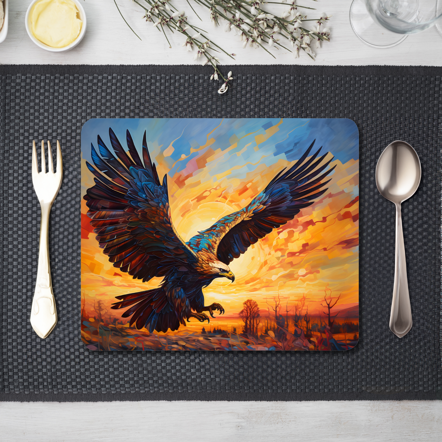 Golden Eagle Wooden Placemat