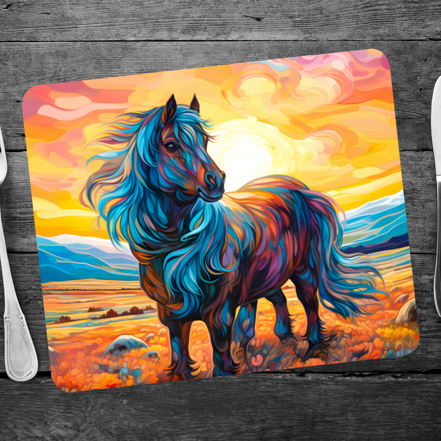 Shetland Pony Wooden Placemat