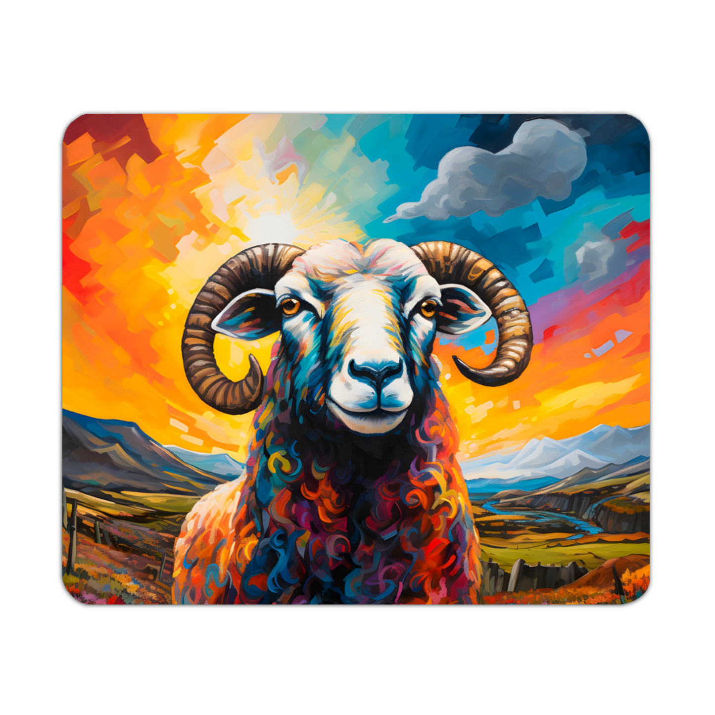 Blackfaced Sheep Wooden Placemat