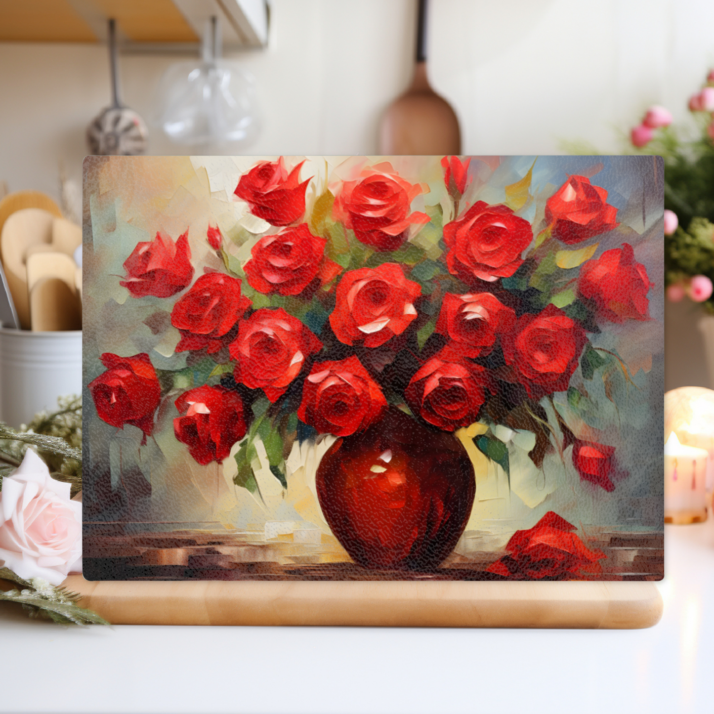 Vermilion Vitality Textured Glass Chopping Boards