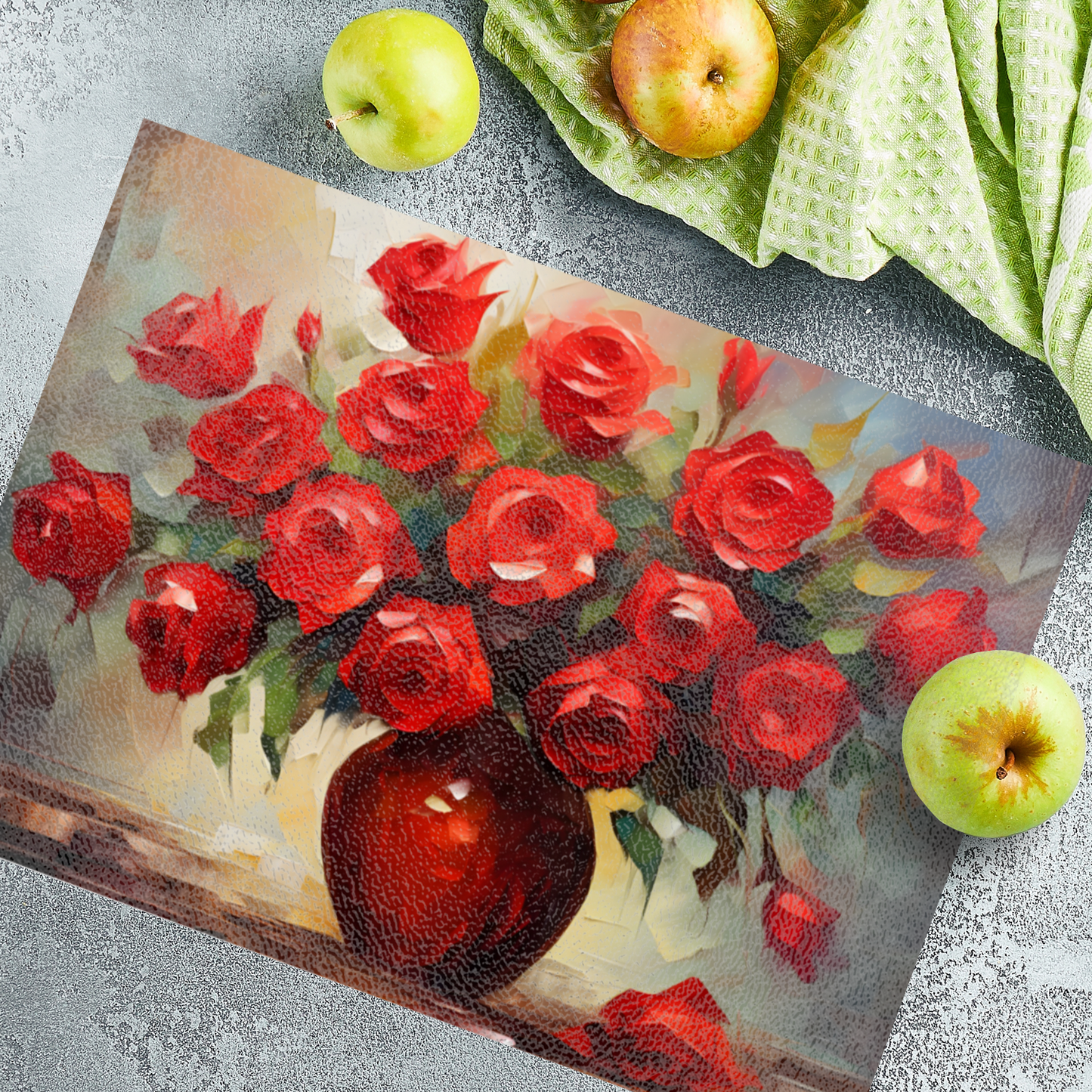 Vermilion Vitality Textured Glass Chopping Boards
