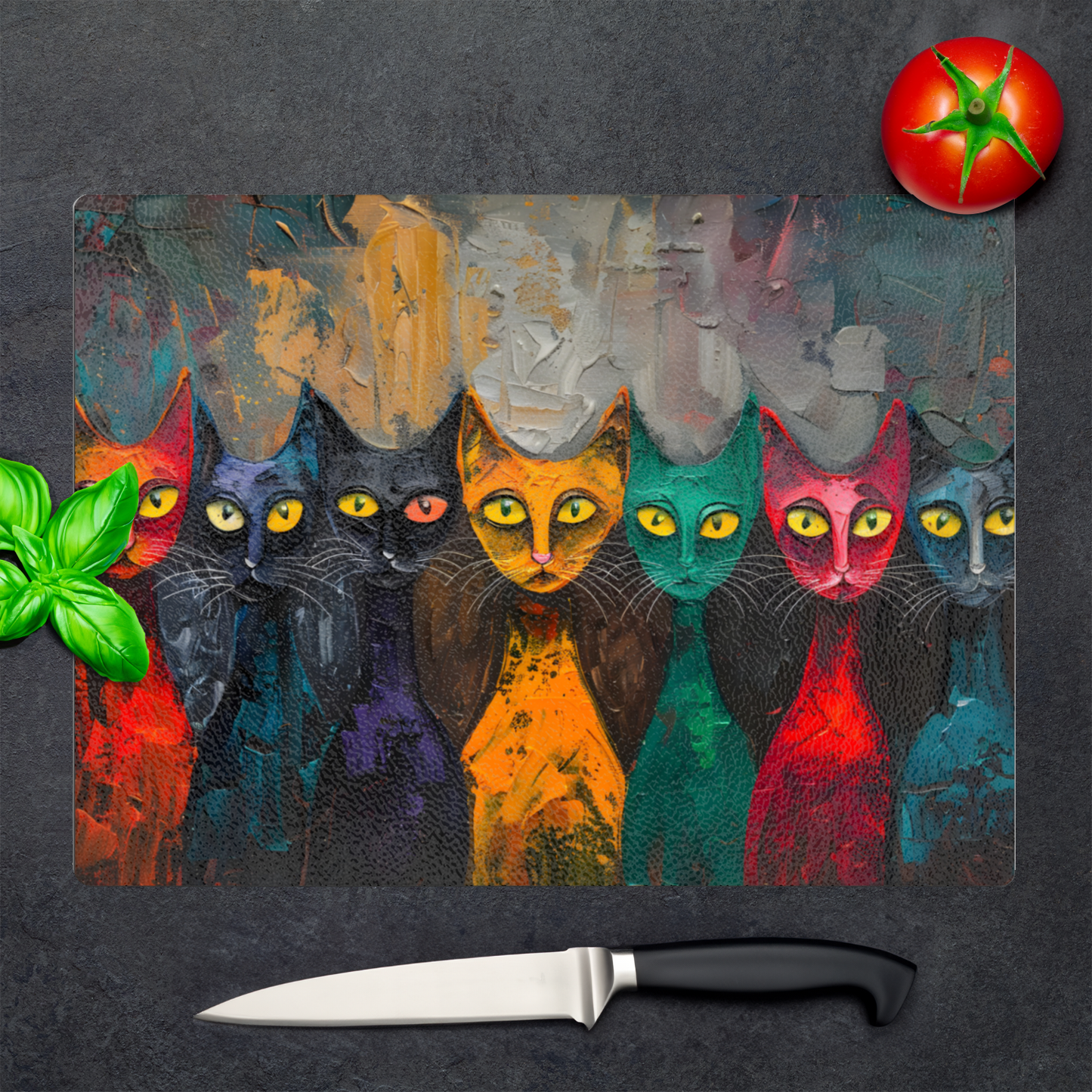 Council of Whiskers Textured Glass Chopping Boards