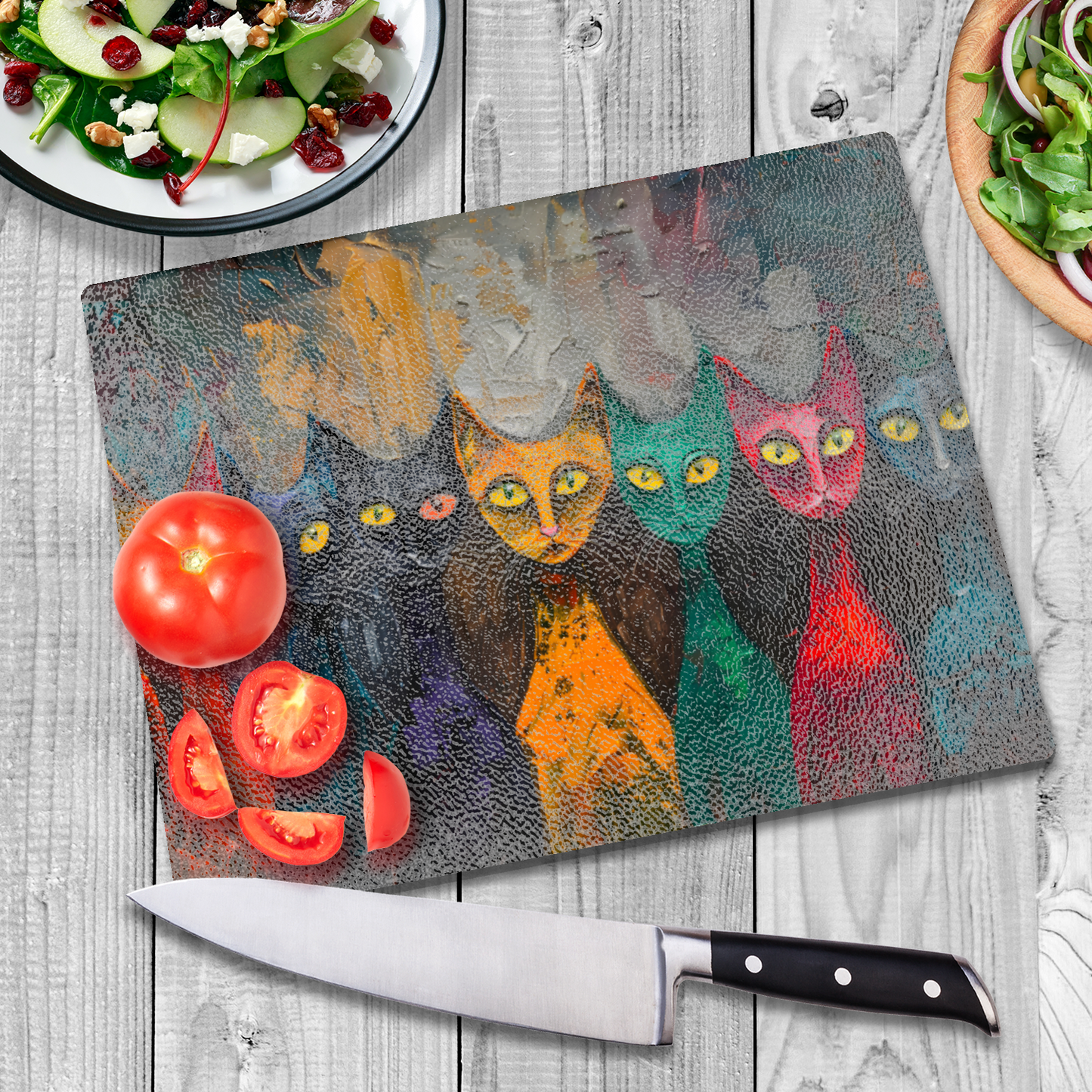 Council of Whiskers Textured Glass Chopping Boards