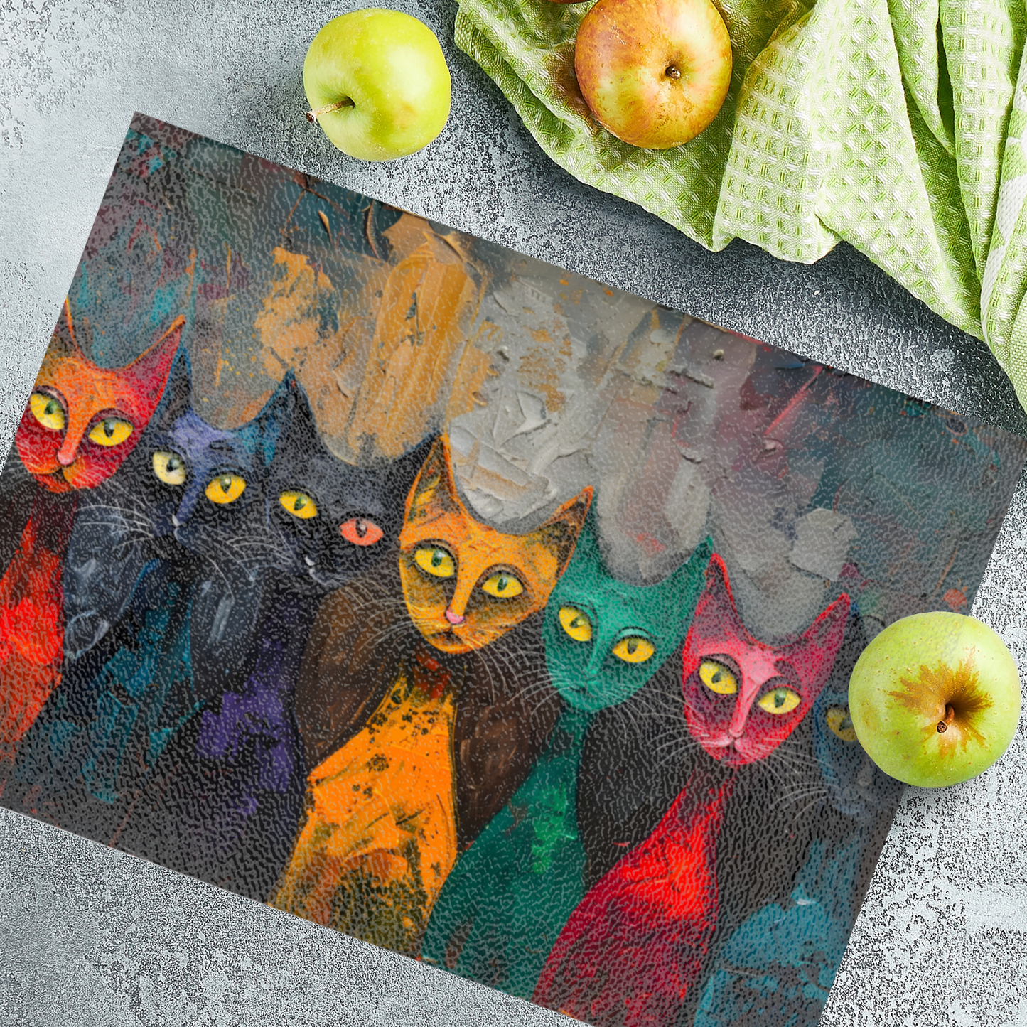Council of Whiskers Textured Glass Chopping Boards