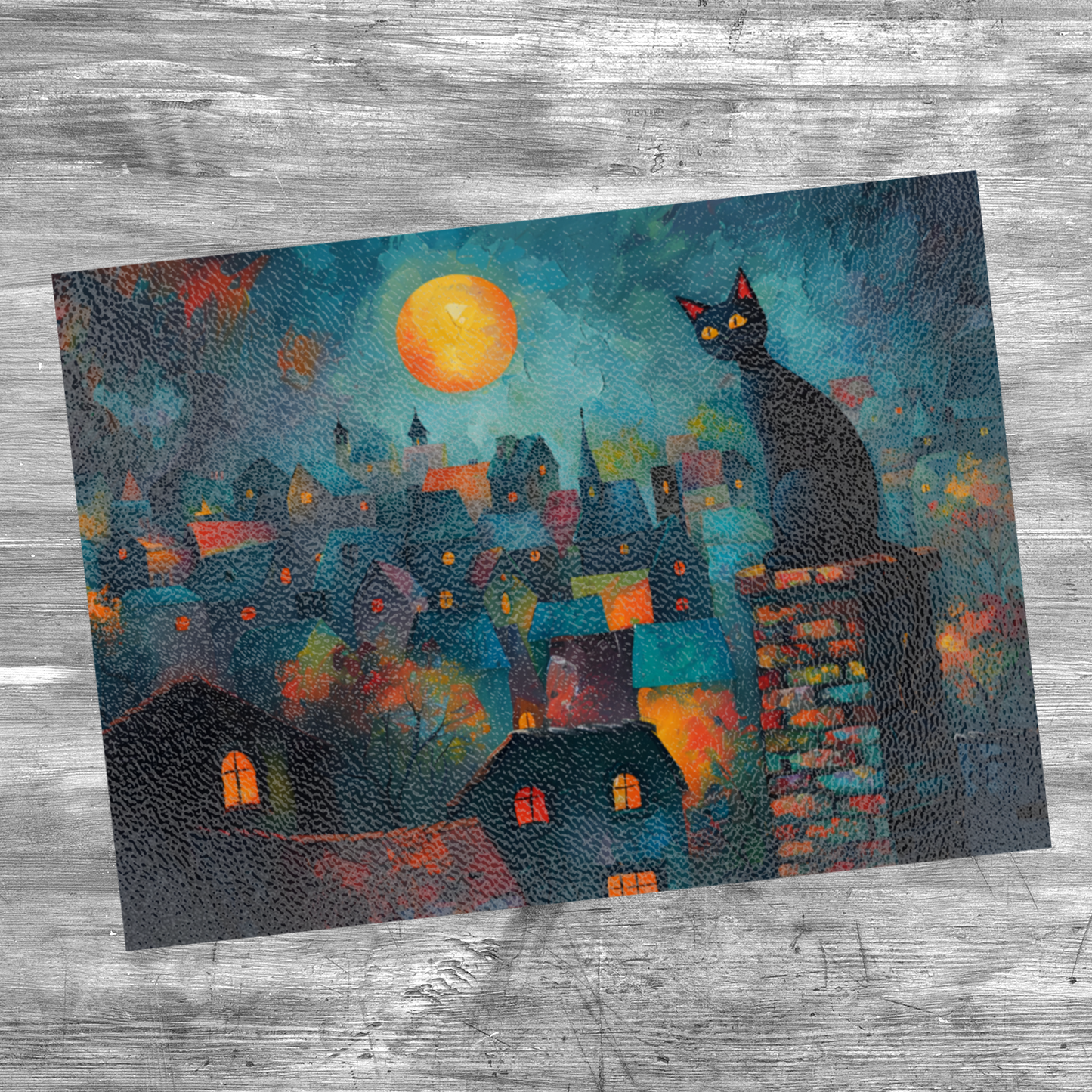 Twilight Over Rooftops Textured Glass Chopping Boards