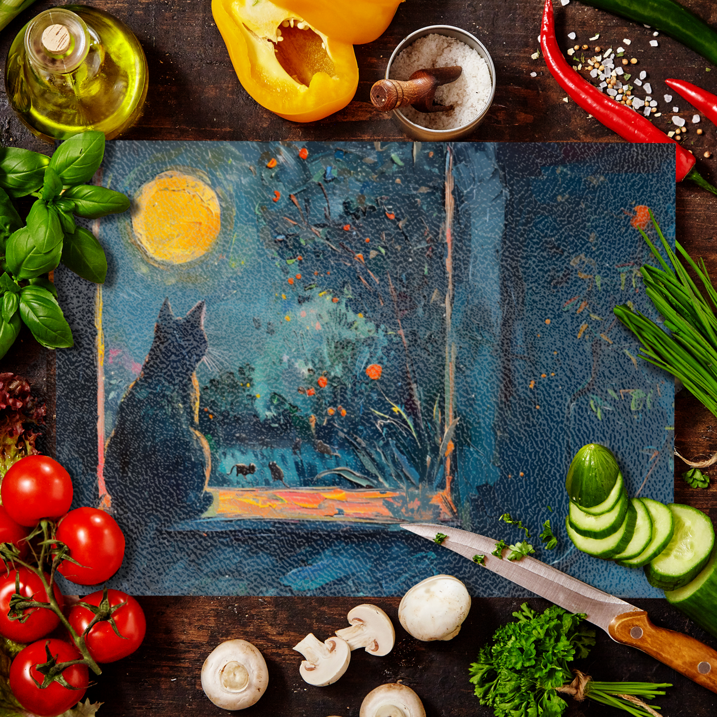 Window to the Wild Textured Glass Chopping Boards