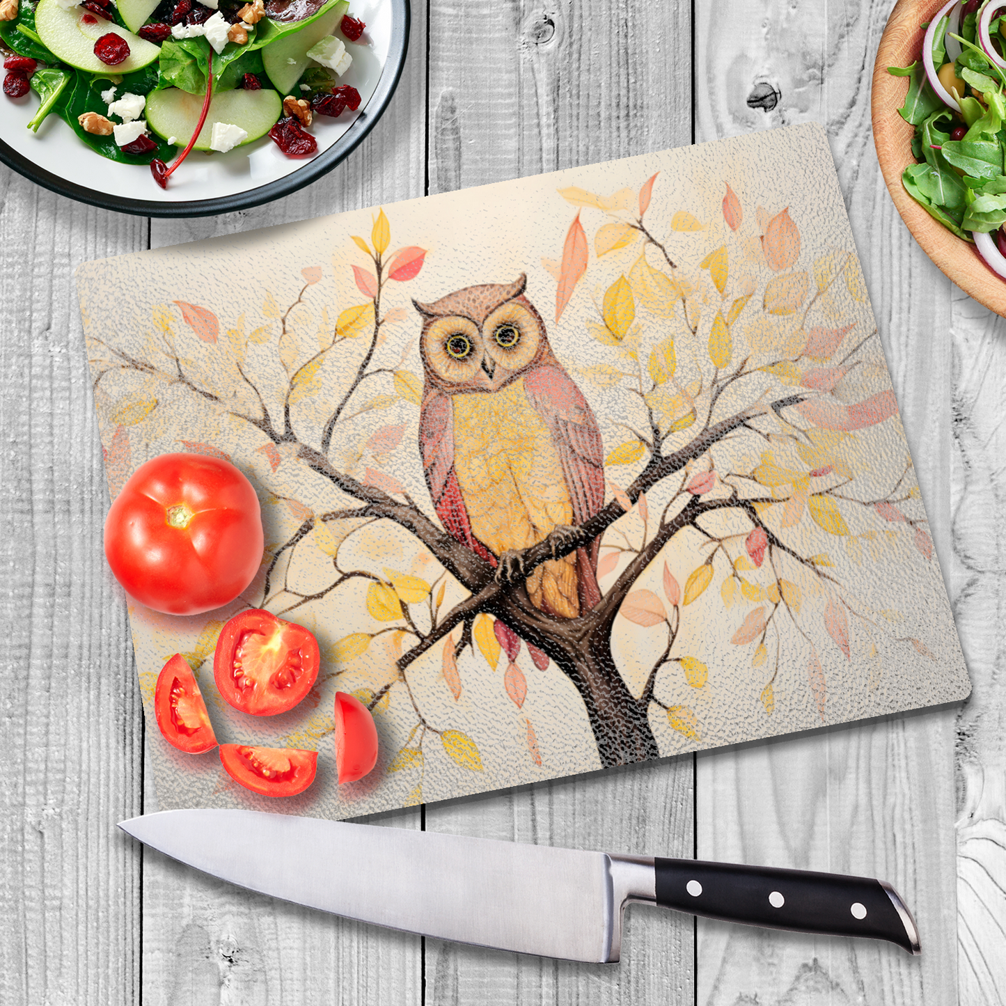 Owls Perch Textured Glass Chopping Boards