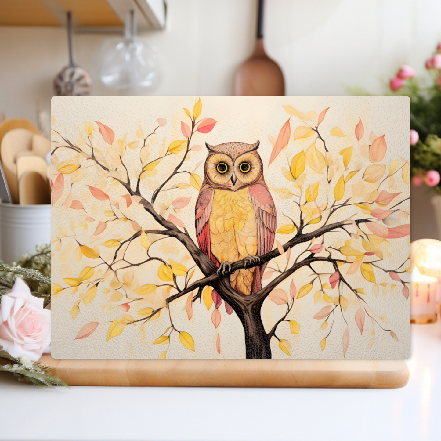Owls Perch Textured Glass Chopping Boards