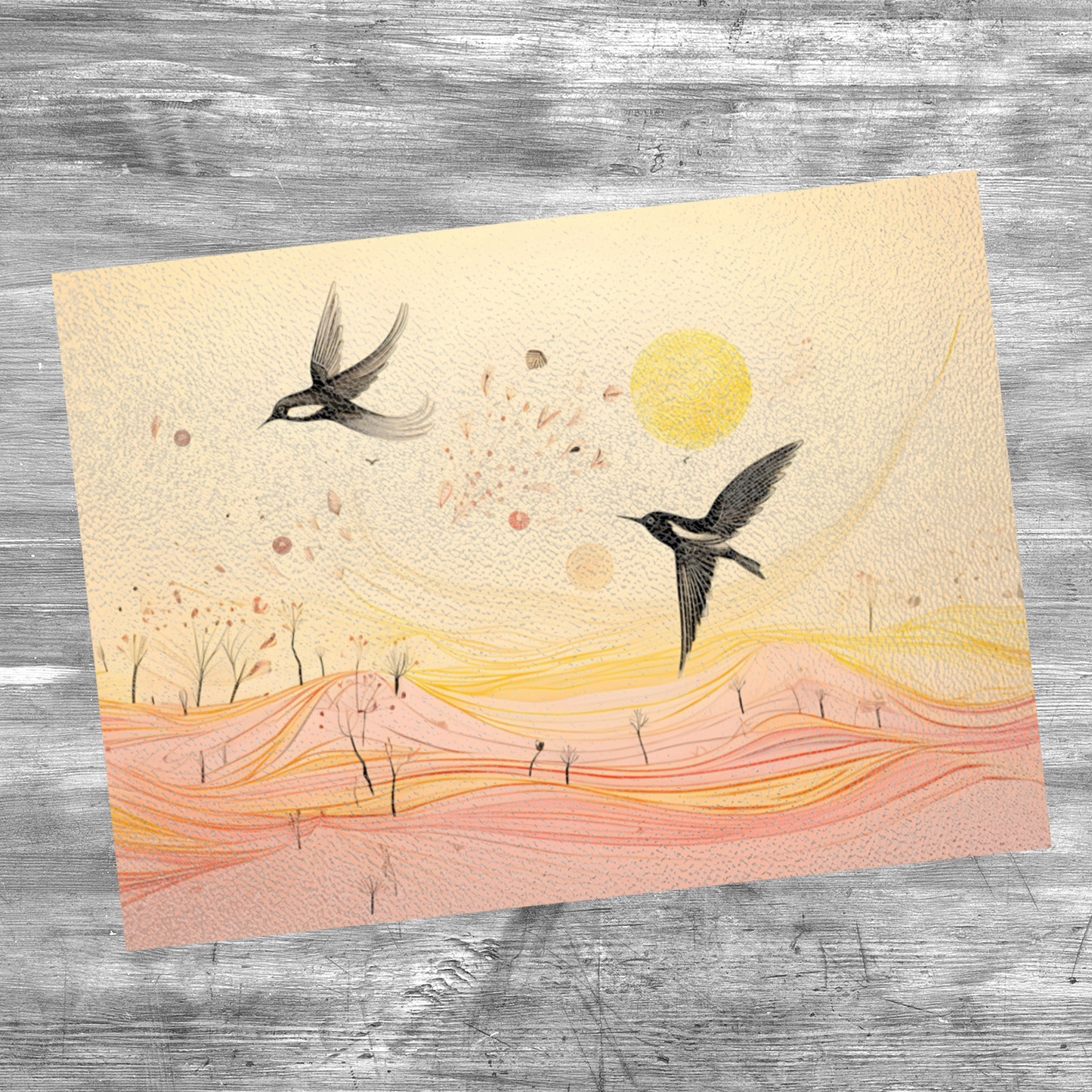 Harmony Of Swifts Textured Glass Chopping Boards