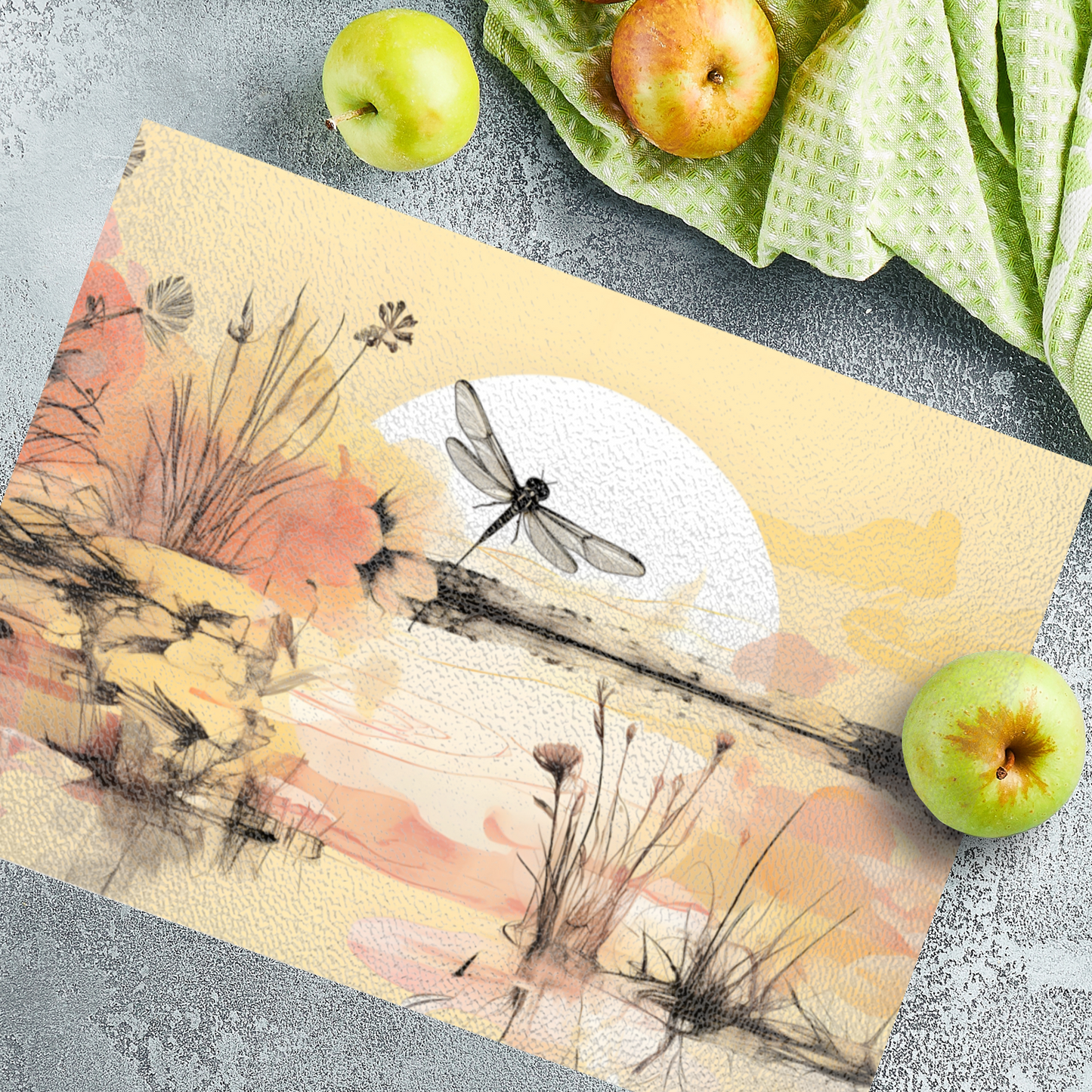 Dragonfly Reflections Textured Glass Chopping Boards