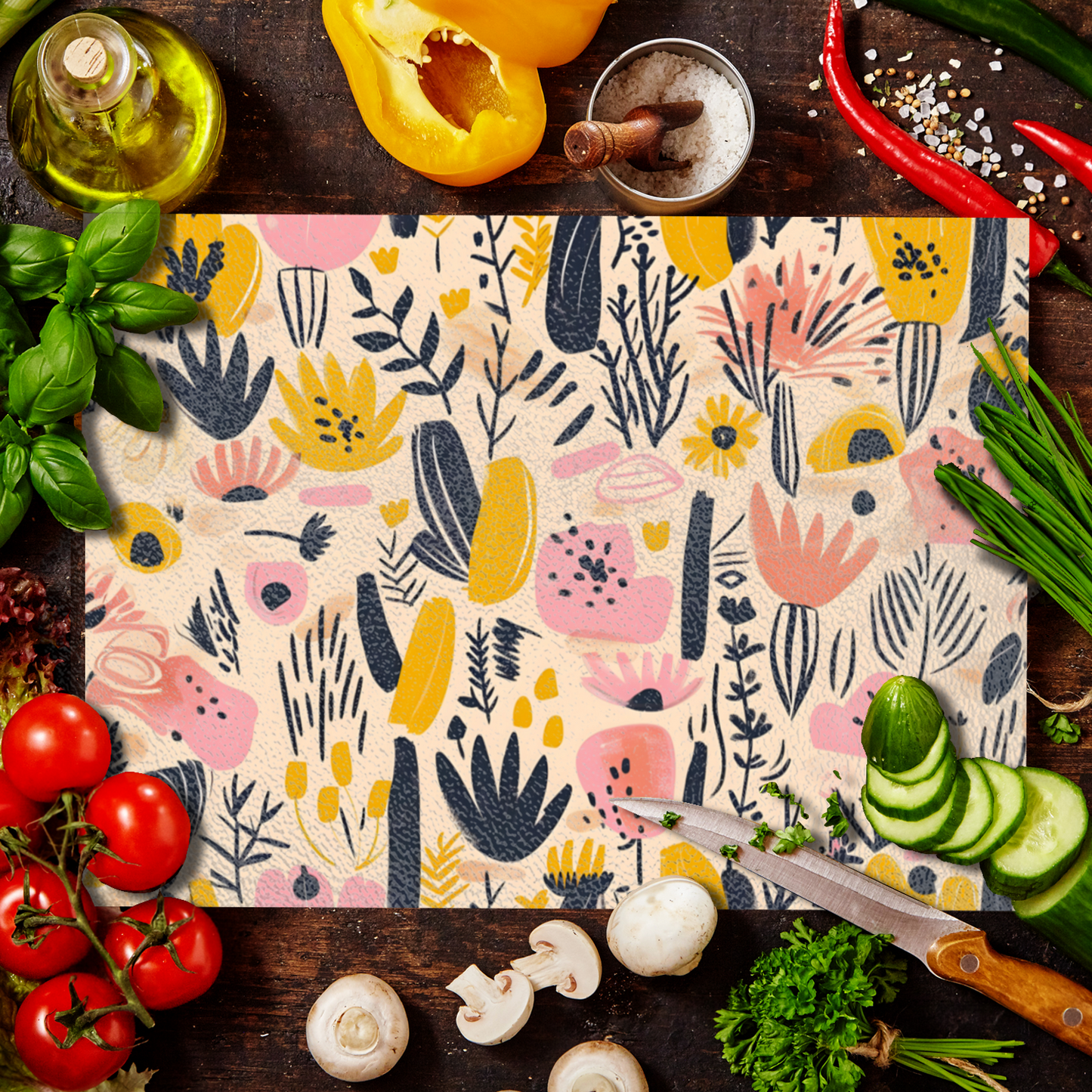 Petal Play Textured Glass Chopping Boards