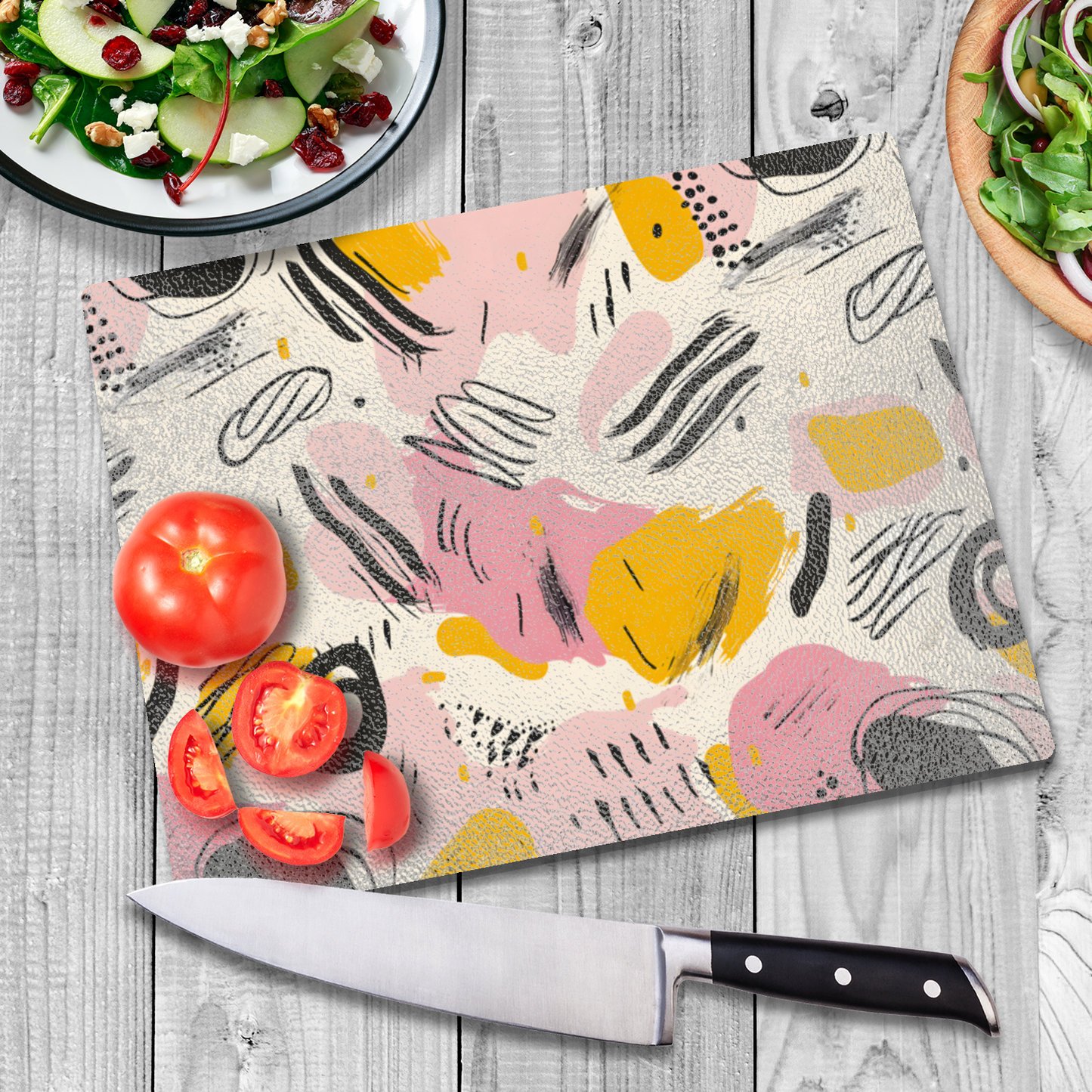Floral Dance Textured Glass Chopping Boards