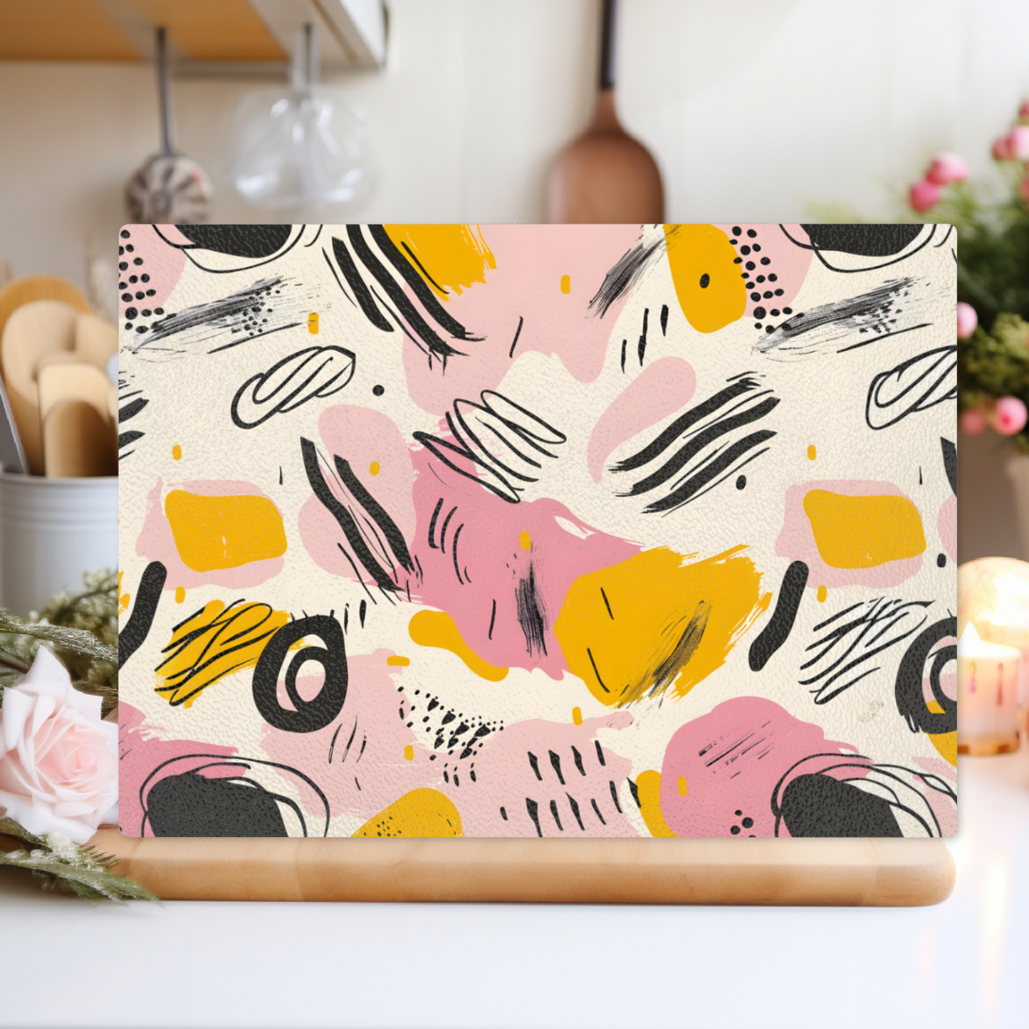 Floral Dance Textured Glass Chopping Boards