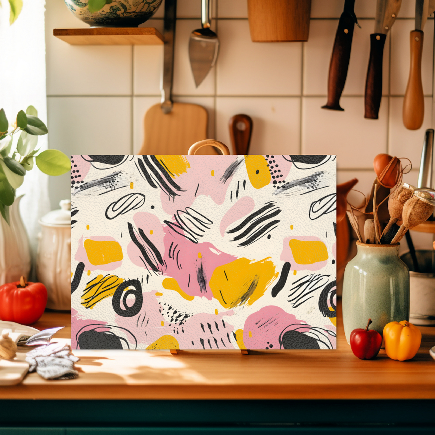 Floral Dance Textured Glass Chopping Boards