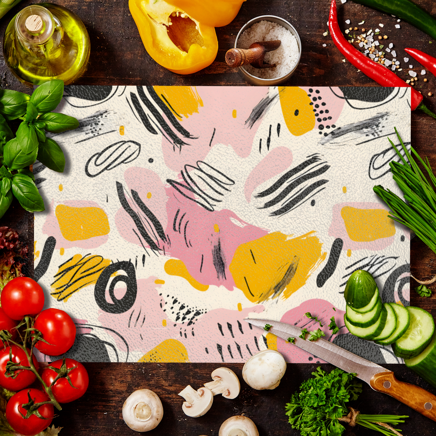 Floral Dance Textured Glass Chopping Boards