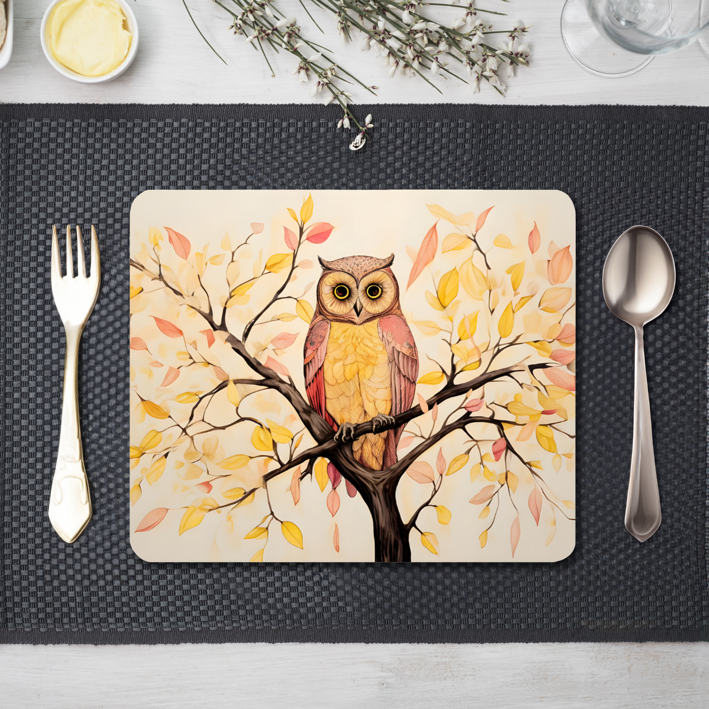 Owls Perch Wooden Placemat