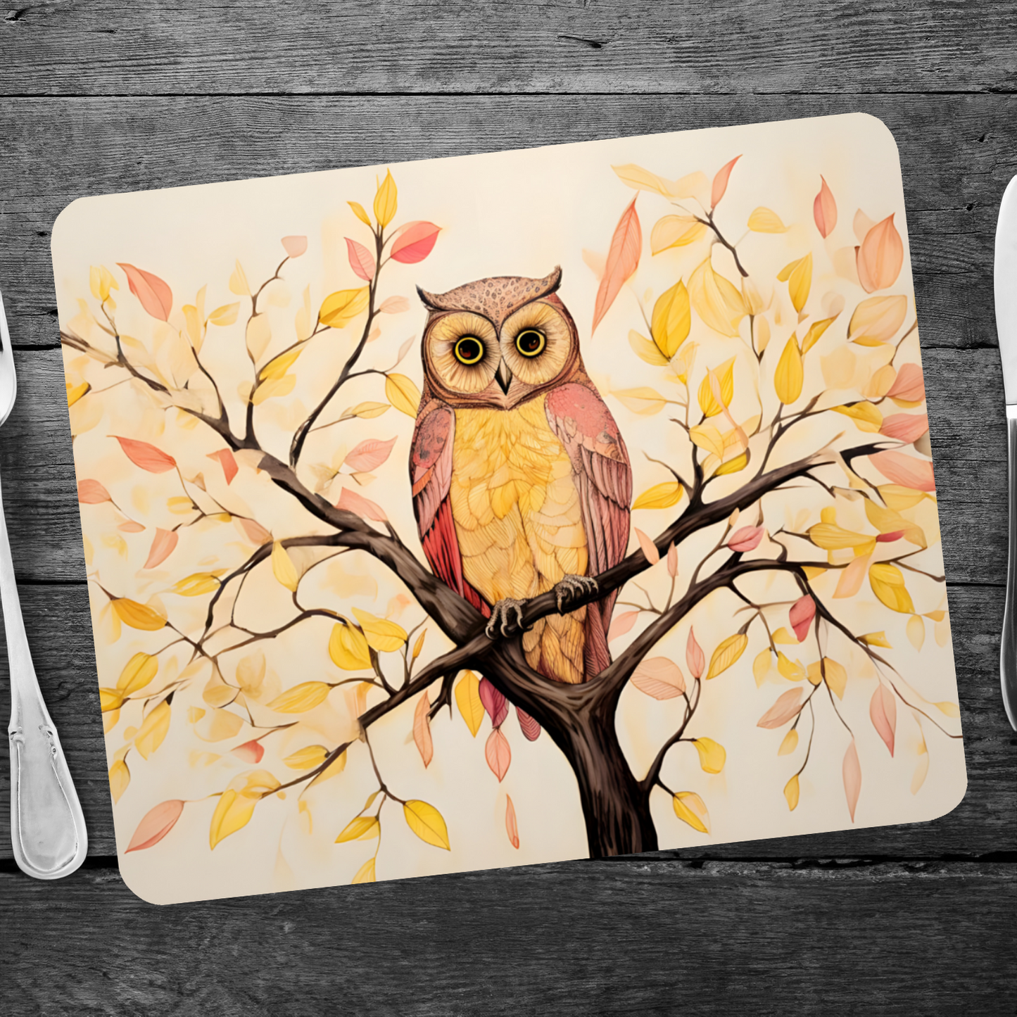 Owls Perch Wooden Placemat