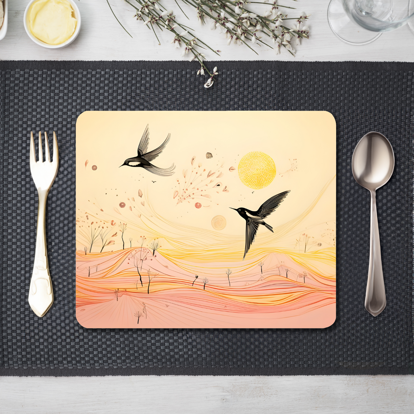 Harmony Of Swifts Wooden Placemat