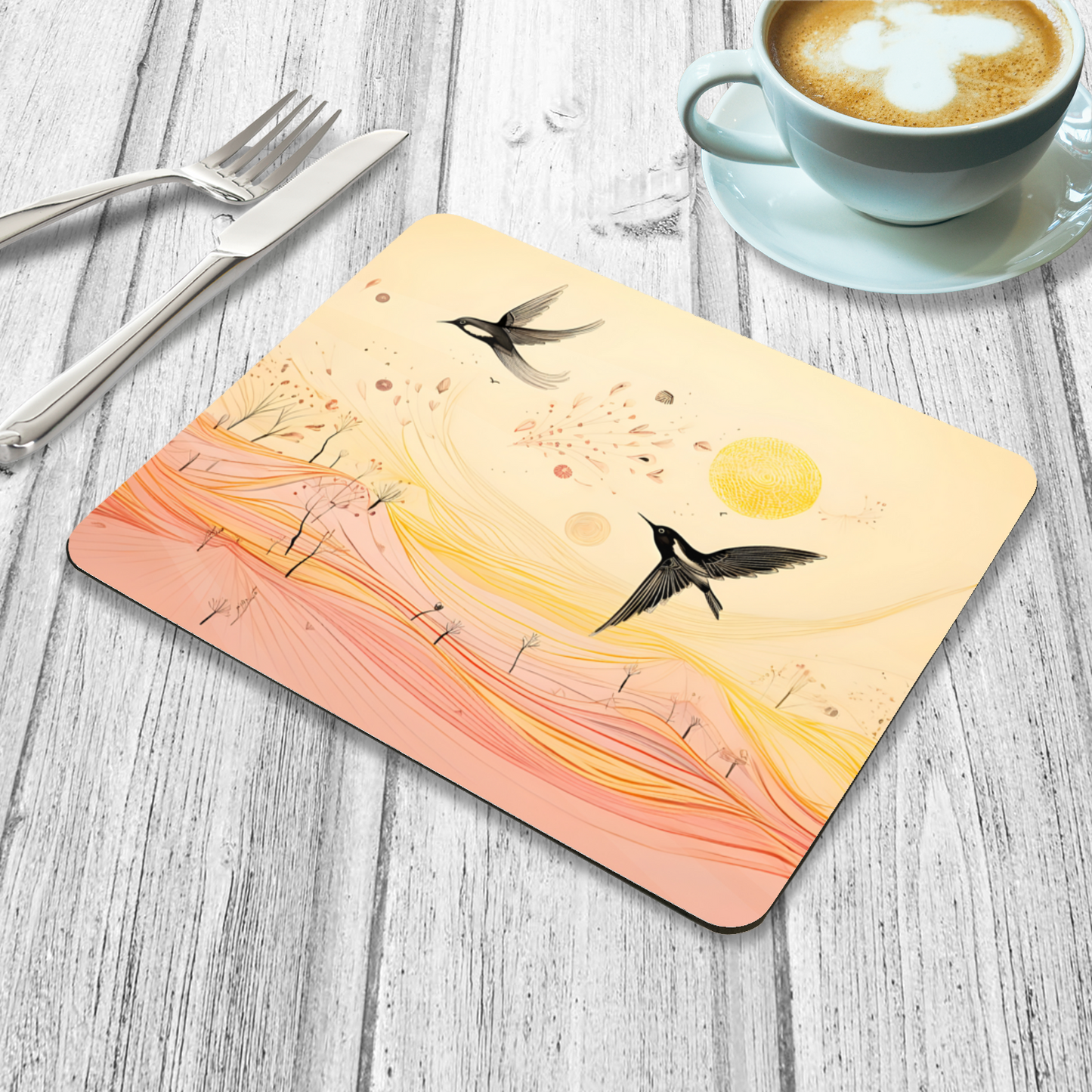 Harmony Of Swifts Wooden Placemat