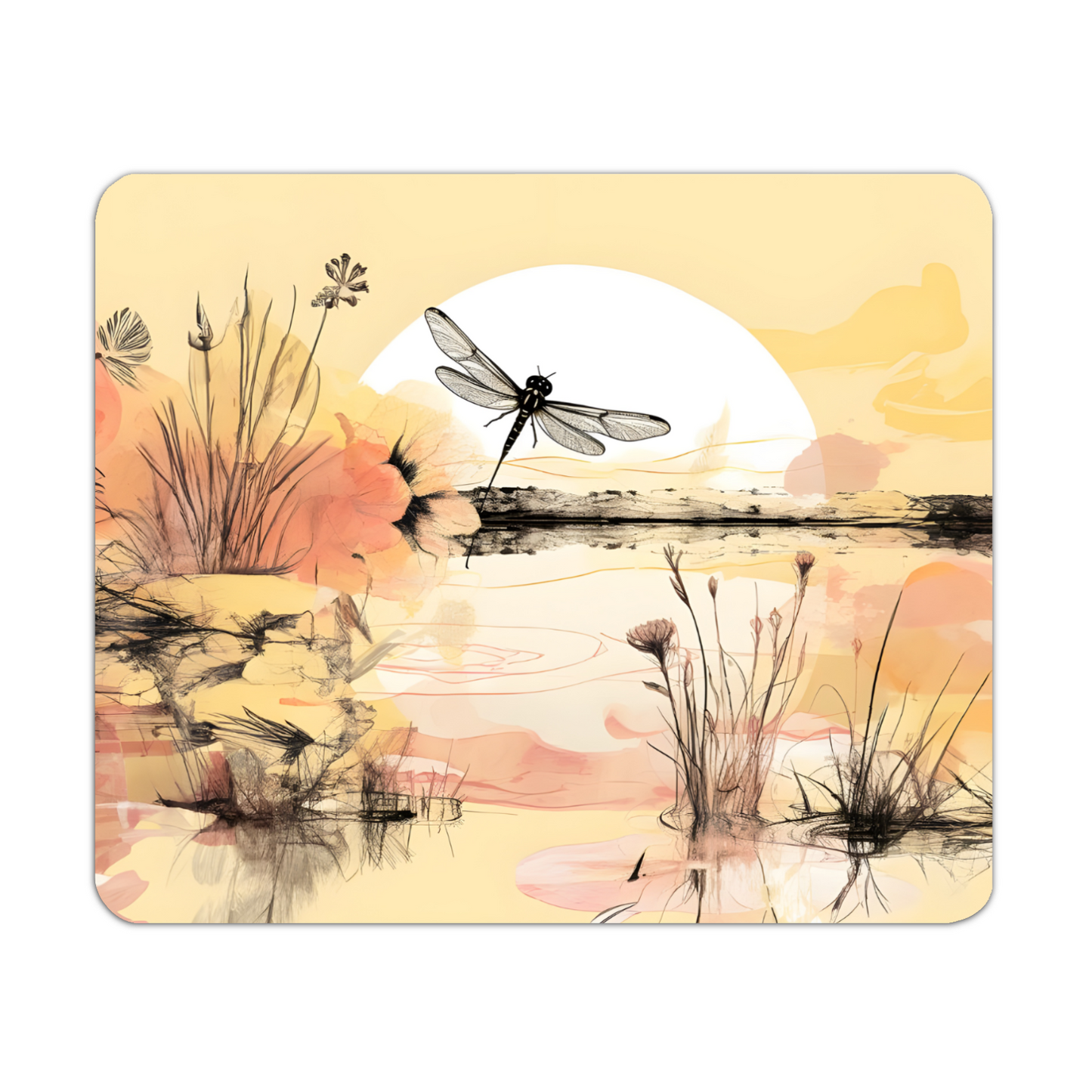 Dragonfly Reflections Wooden Placemat