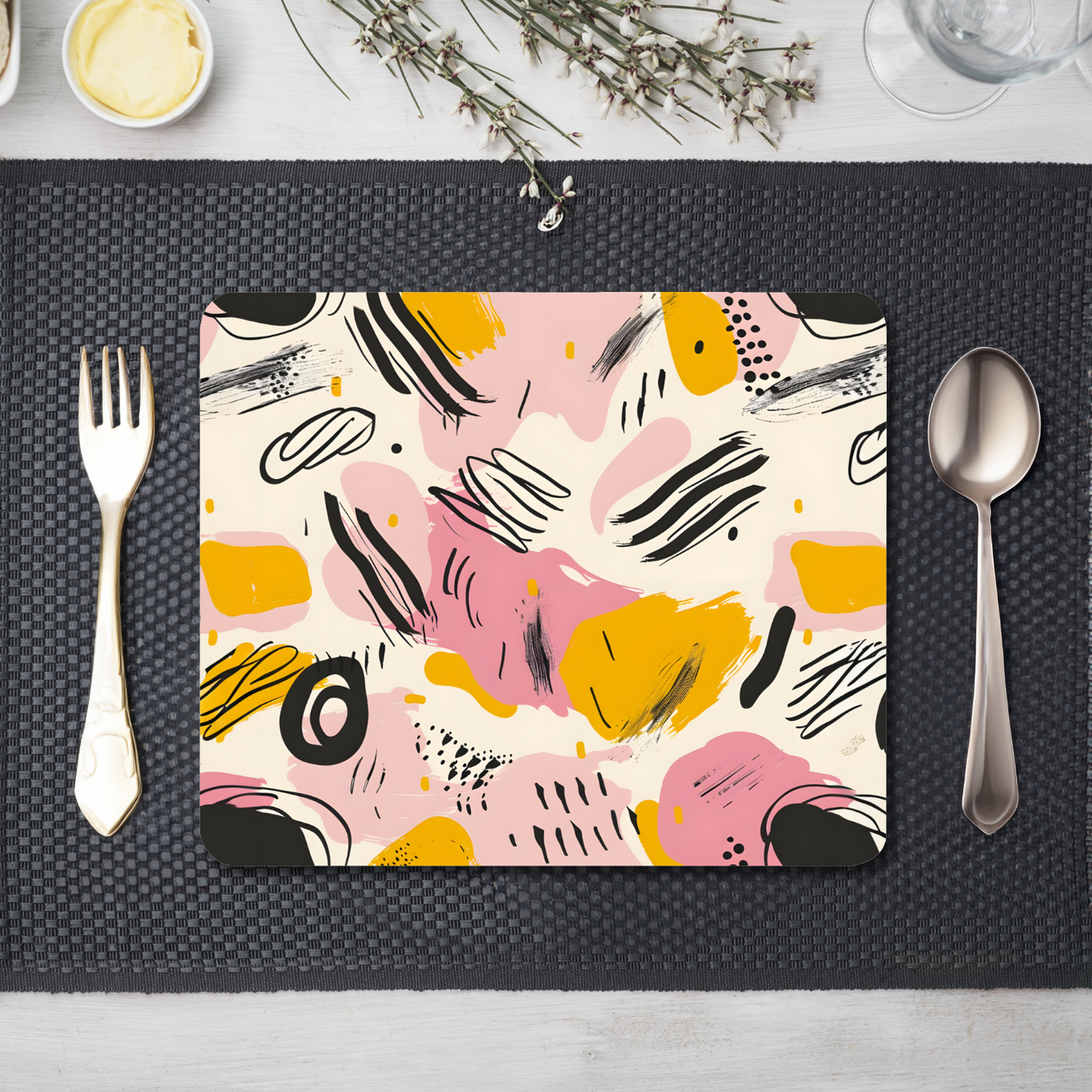 Floral Dance Wooden Placemat