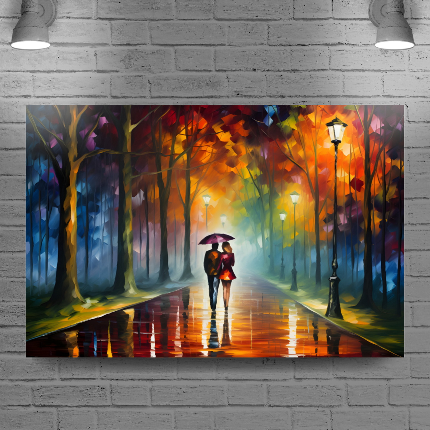 Autumnal Reflections Deluxe Box Landscape Canvas Print
