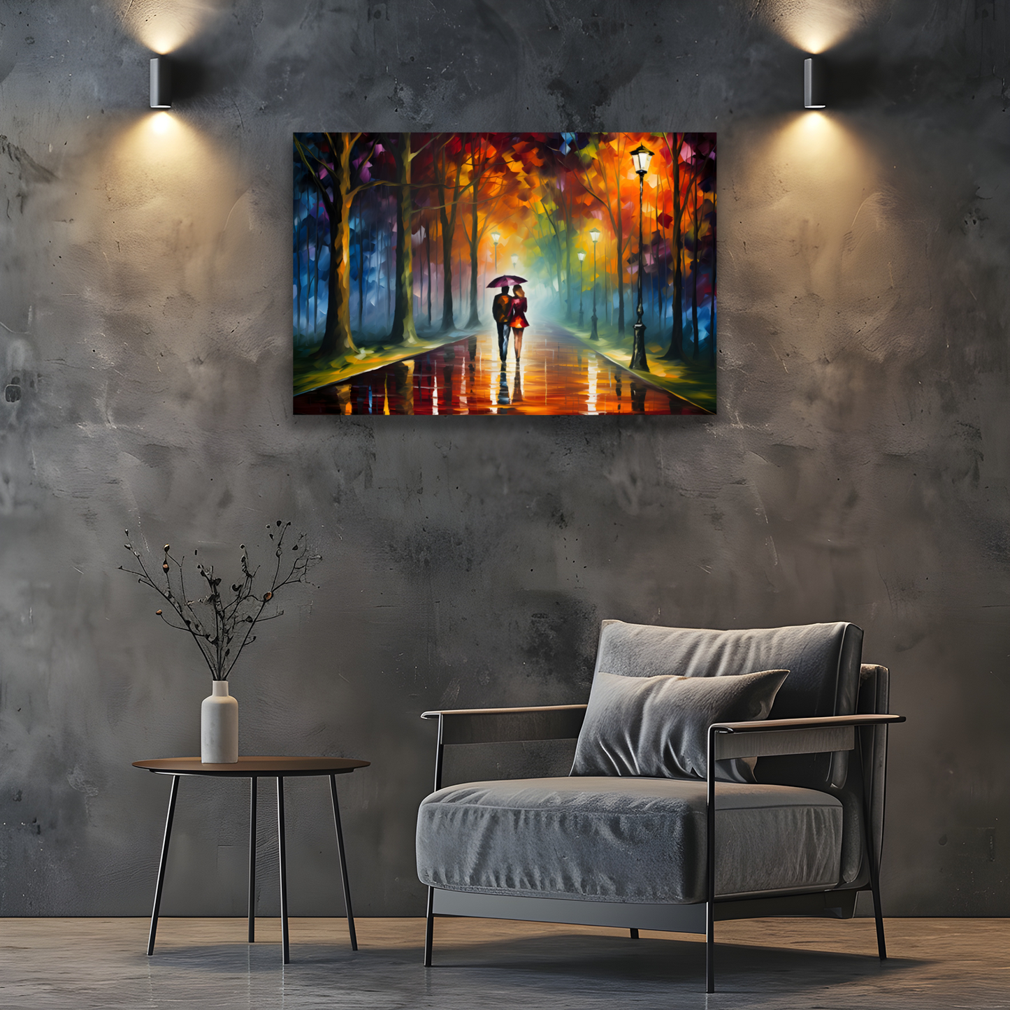 Autumnal Reflections Deluxe Box Landscape Canvas Print