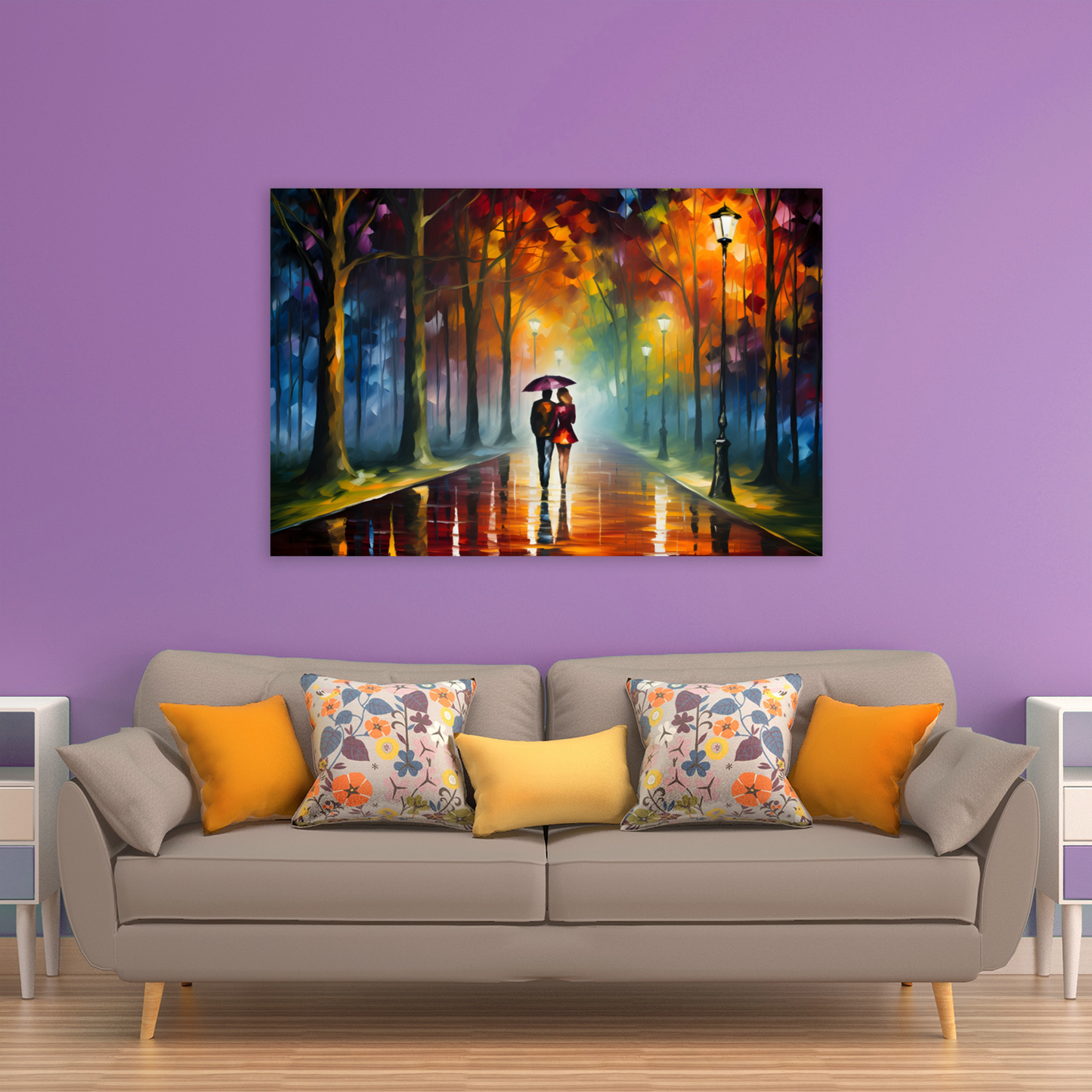 Autumnal Reflections Deluxe Box Landscape Canvas Print