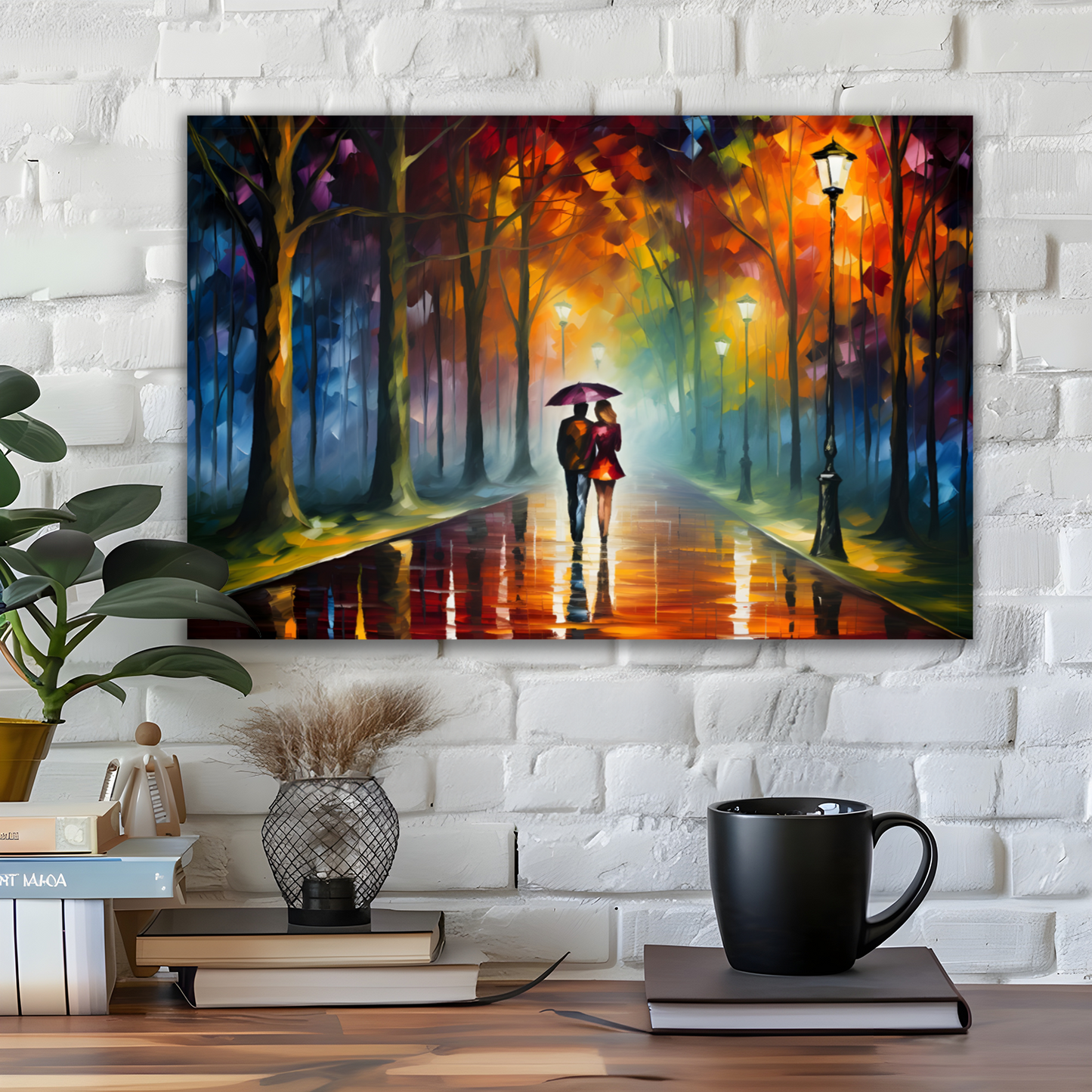Autumnal Reflections Deluxe Box Landscape Canvas Print