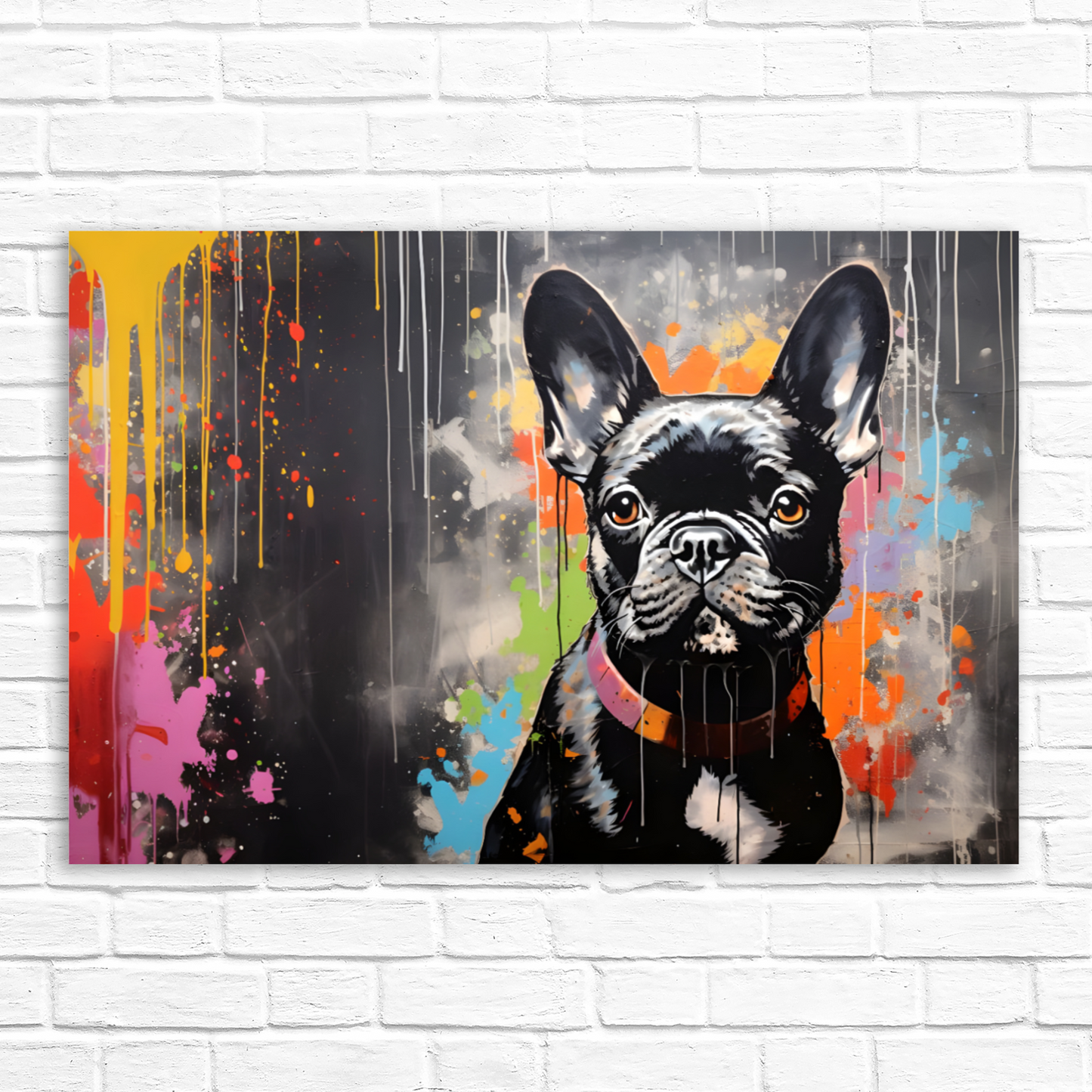 Frenchie Fizz Deluxe Box Landscape Canvas Prints