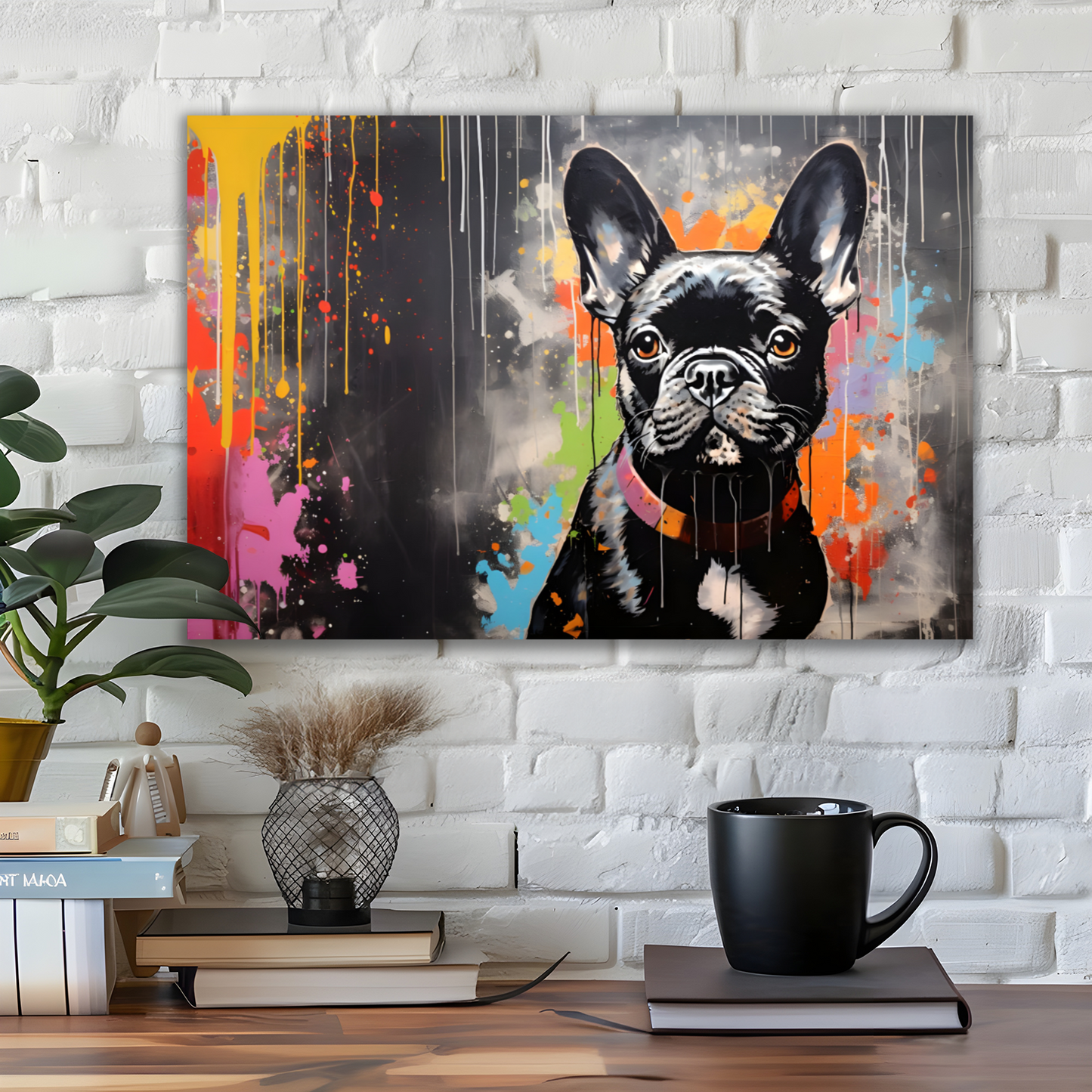 Frenchie Fizz Deluxe Box Landscape Canvas Prints