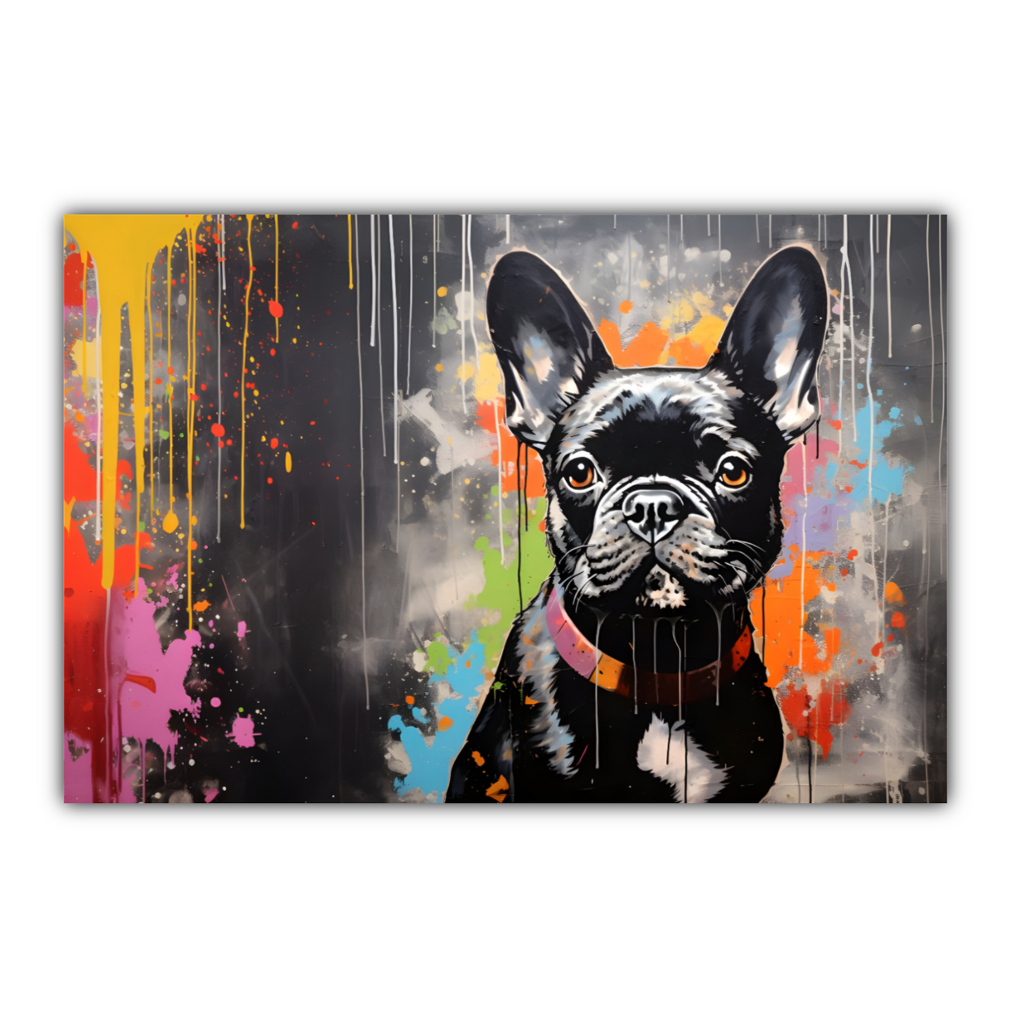 Frenchie Fizz Deluxe Box Landscape Canvas Prints
