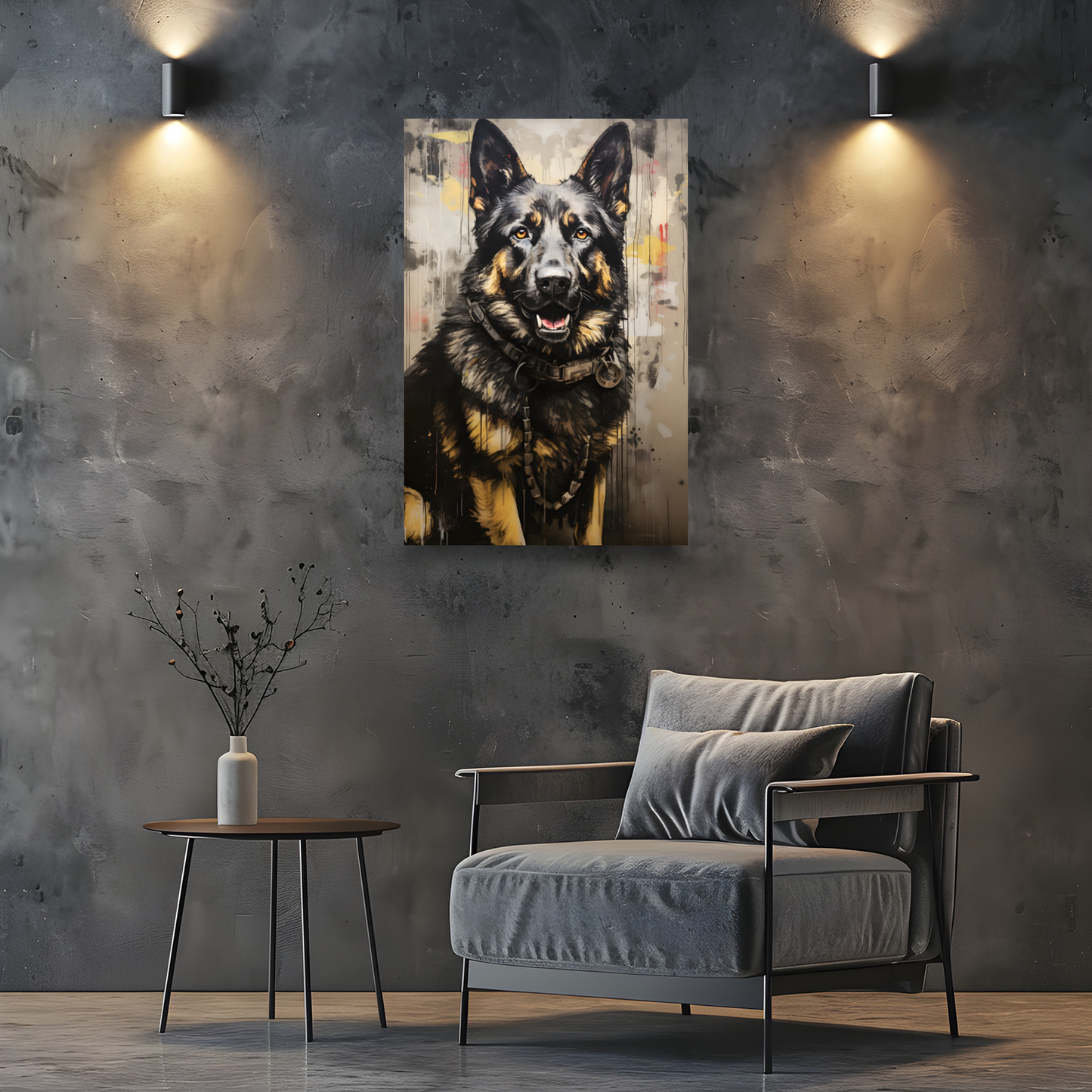 Shepherd Splash Deluxe Box Portrait Canvas Prints