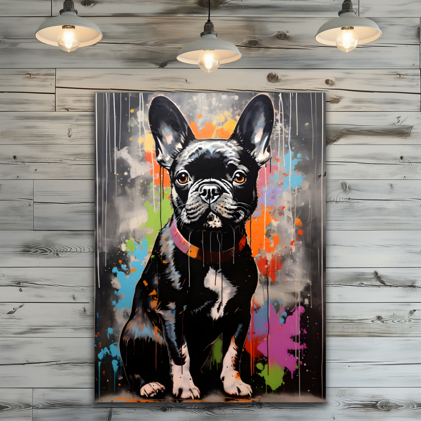 Frenchie Fizz Premium Portrait Aluminum Prints