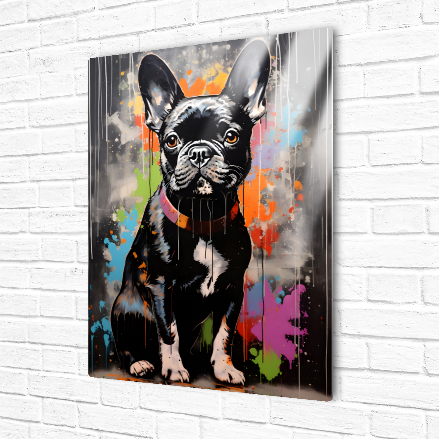 Frenchie Fizz Premium Portrait Aluminum Prints