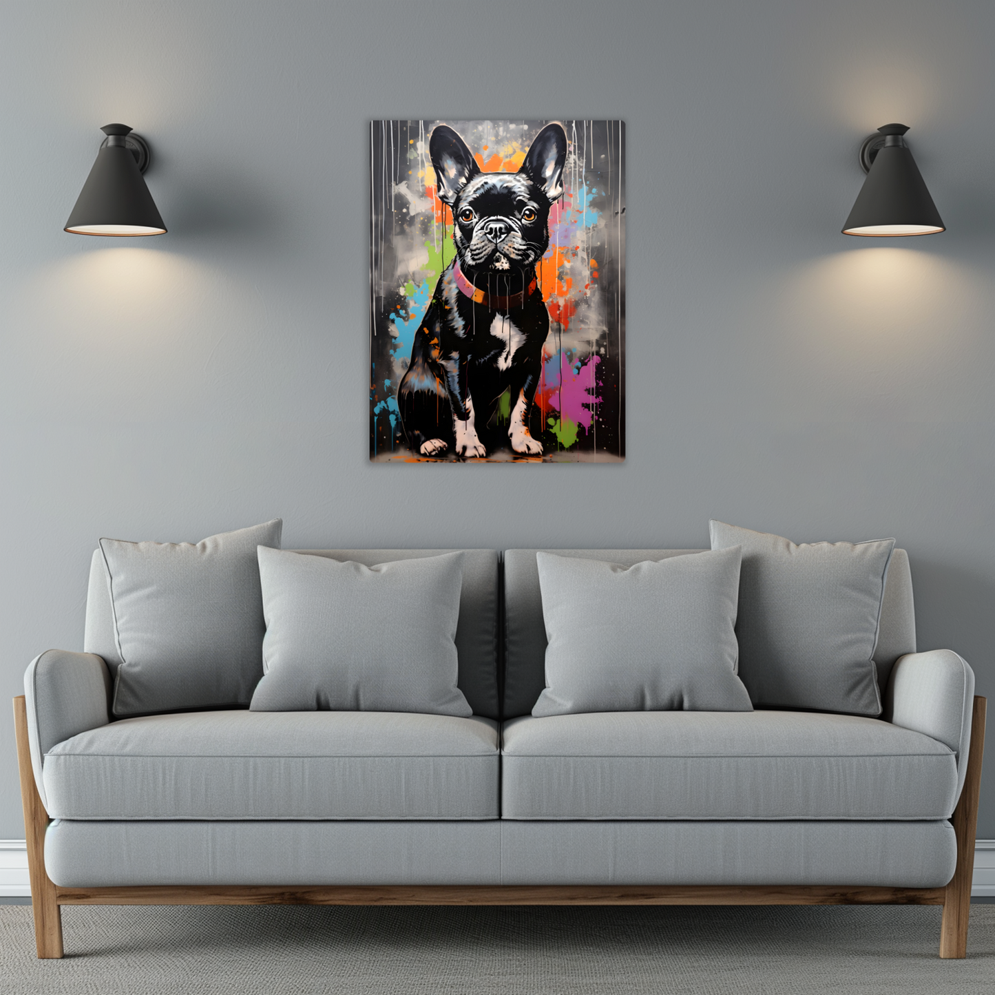 Frenchie Fizz Premium Portrait Aluminum Prints