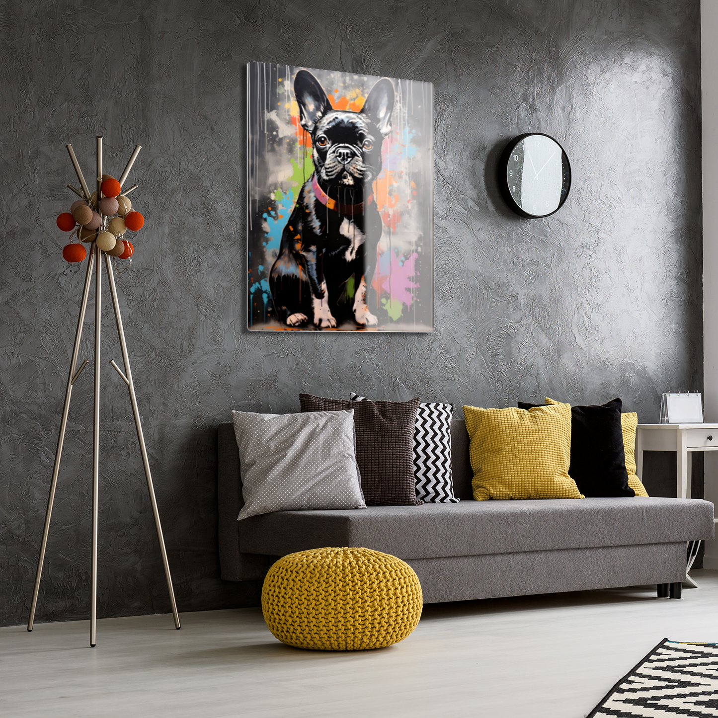 Frenchie Fizz Premium Portrait Aluminum Prints