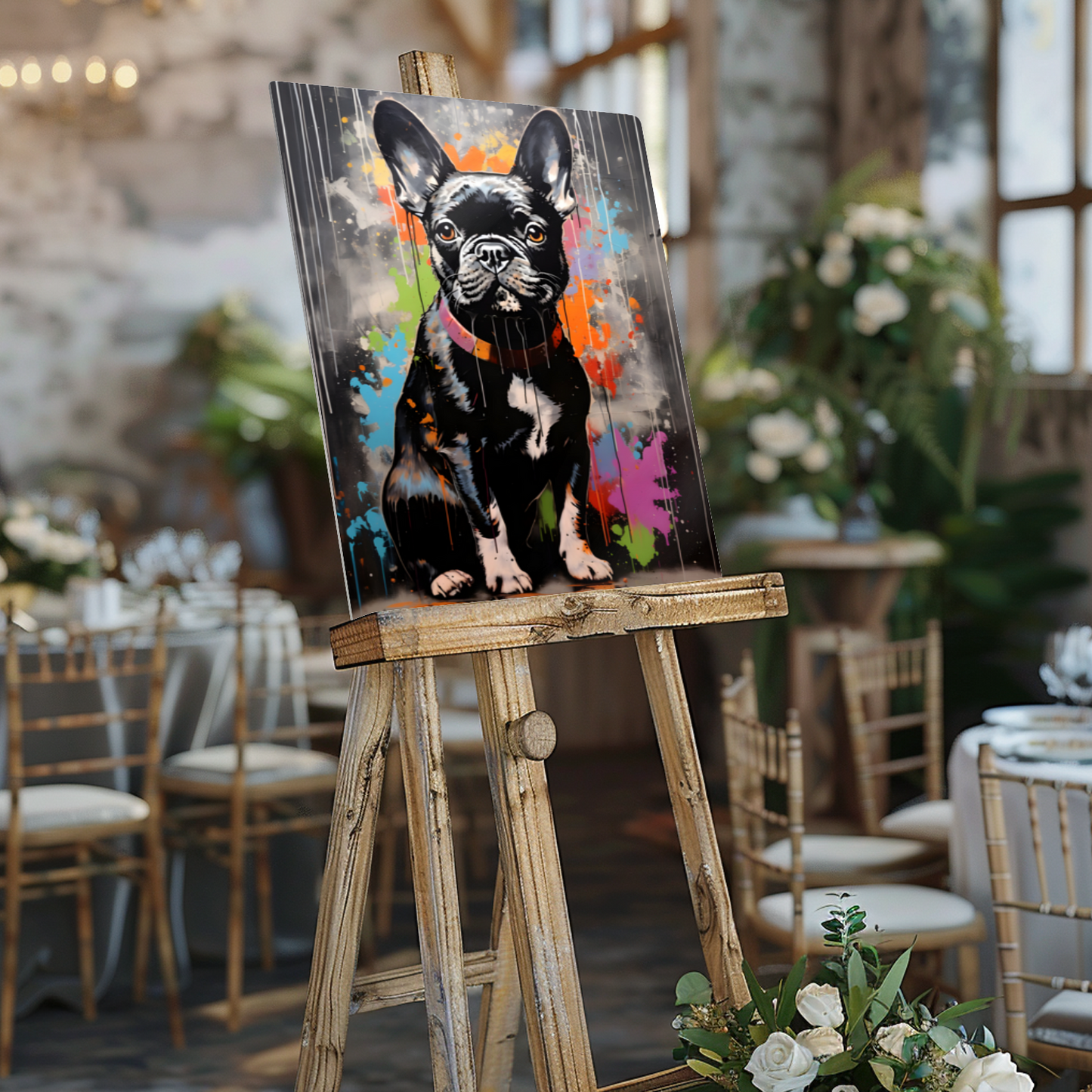 Frenchie Fizz Premium Portrait Aluminum Prints