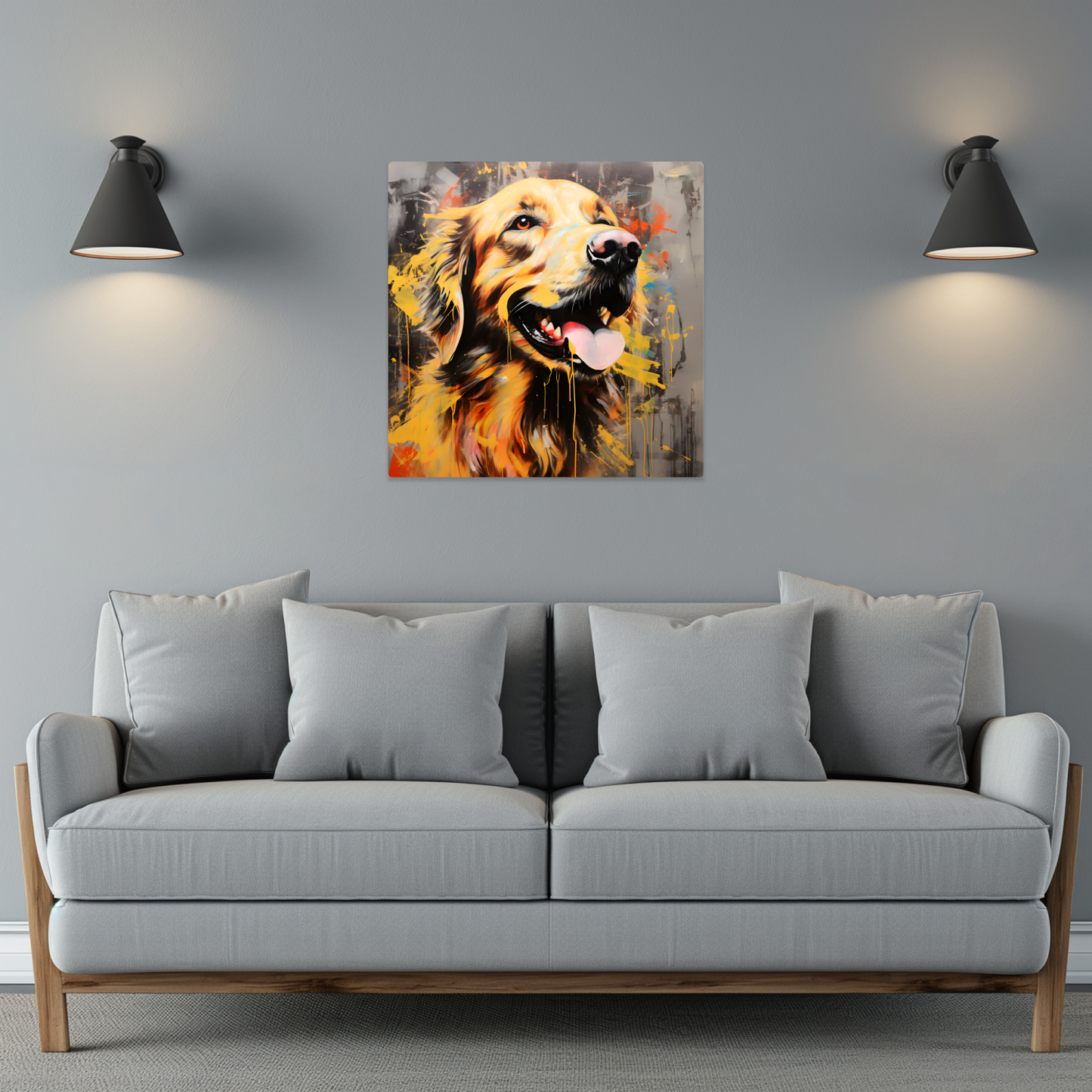 Retriever Radiance Premium Square Aluminum Prints