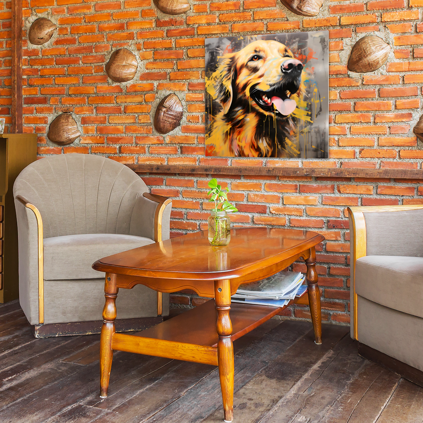 Retriever Radiance Premium Square Aluminum Prints