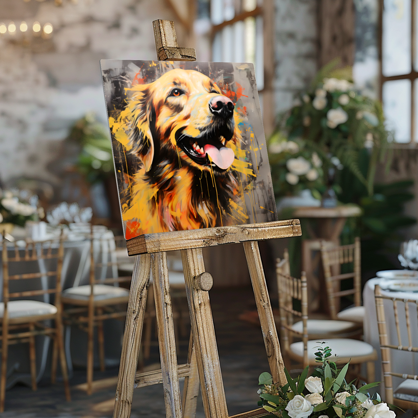 Retriever Radiance Premium Square Aluminum Prints