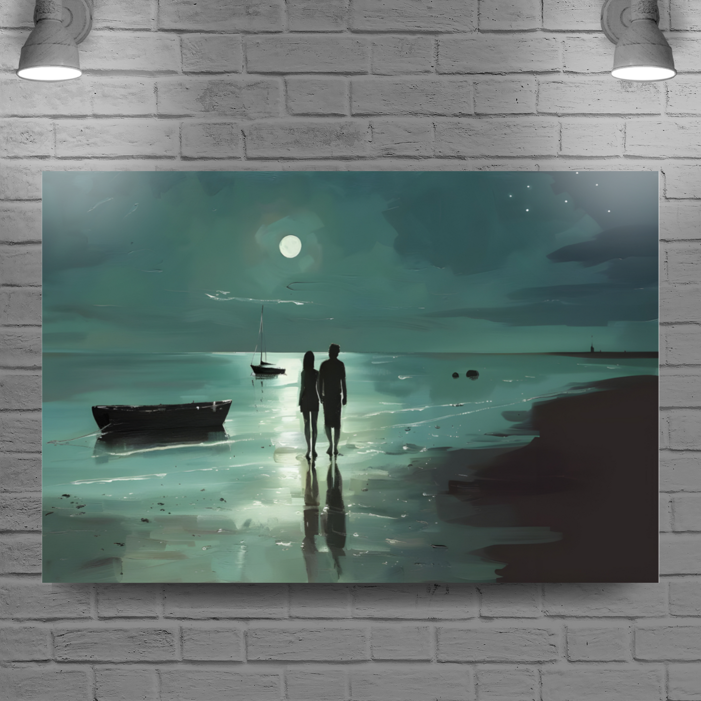 Nocturne's Reflection Deluxe Box Landscape Canvas Prints