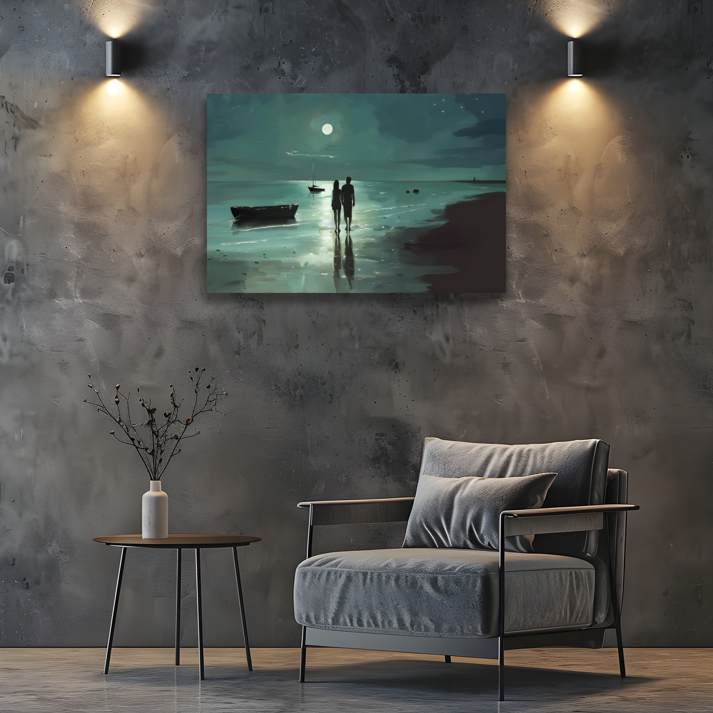 Nocturne's Reflection Deluxe Box Landscape Canvas Prints