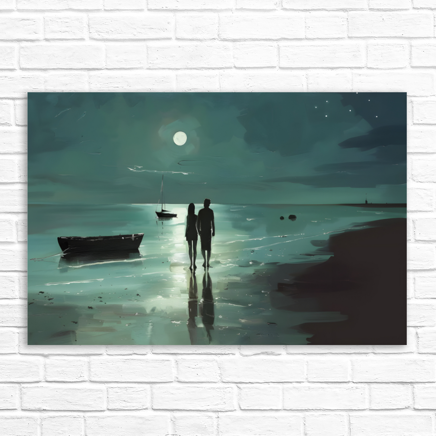 Nocturne's Reflection Deluxe Box Landscape Canvas Prints